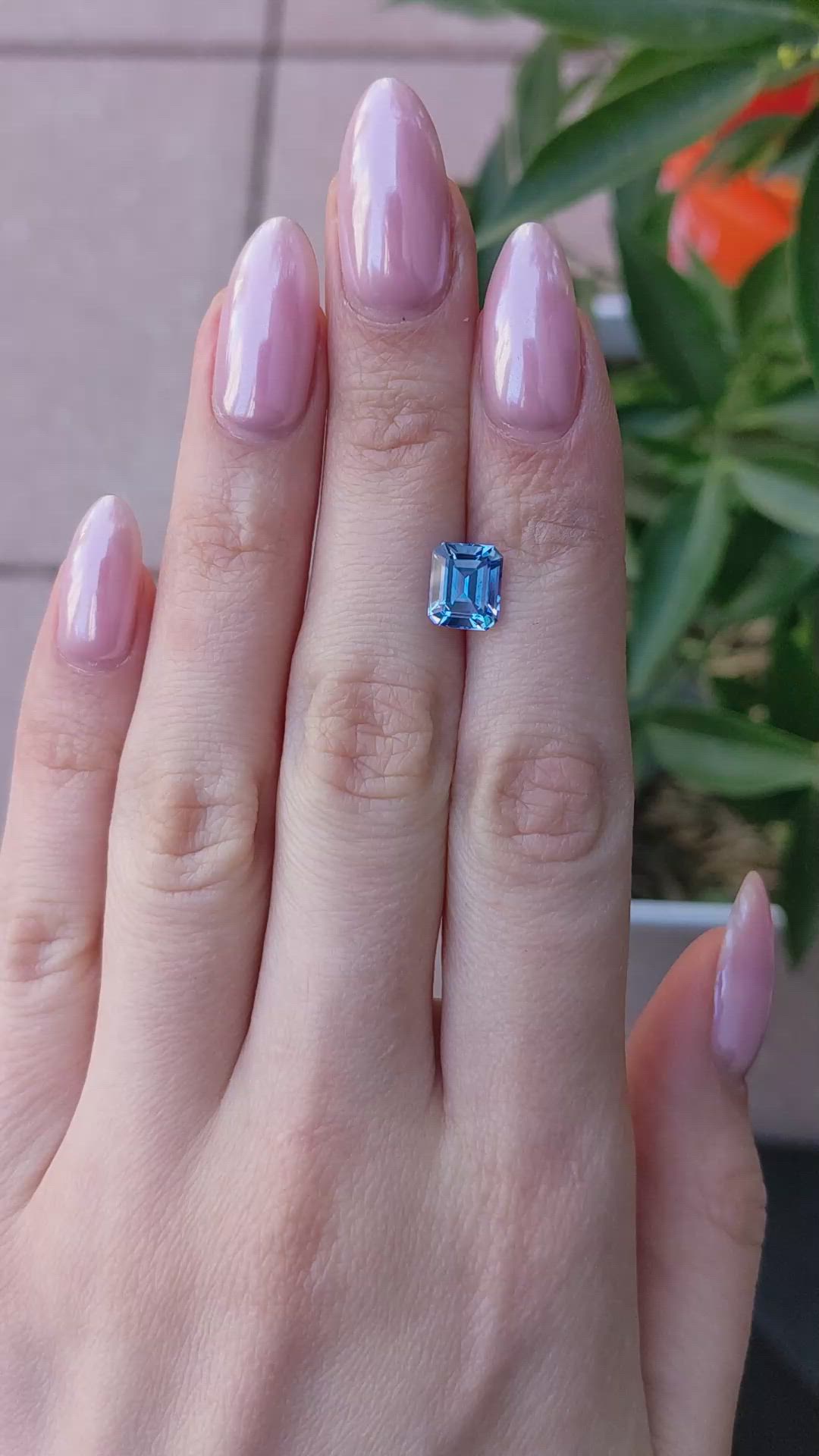 3.02 Ct. Blue Sapphire from Ceylon (Sri Lanka) Size Video
