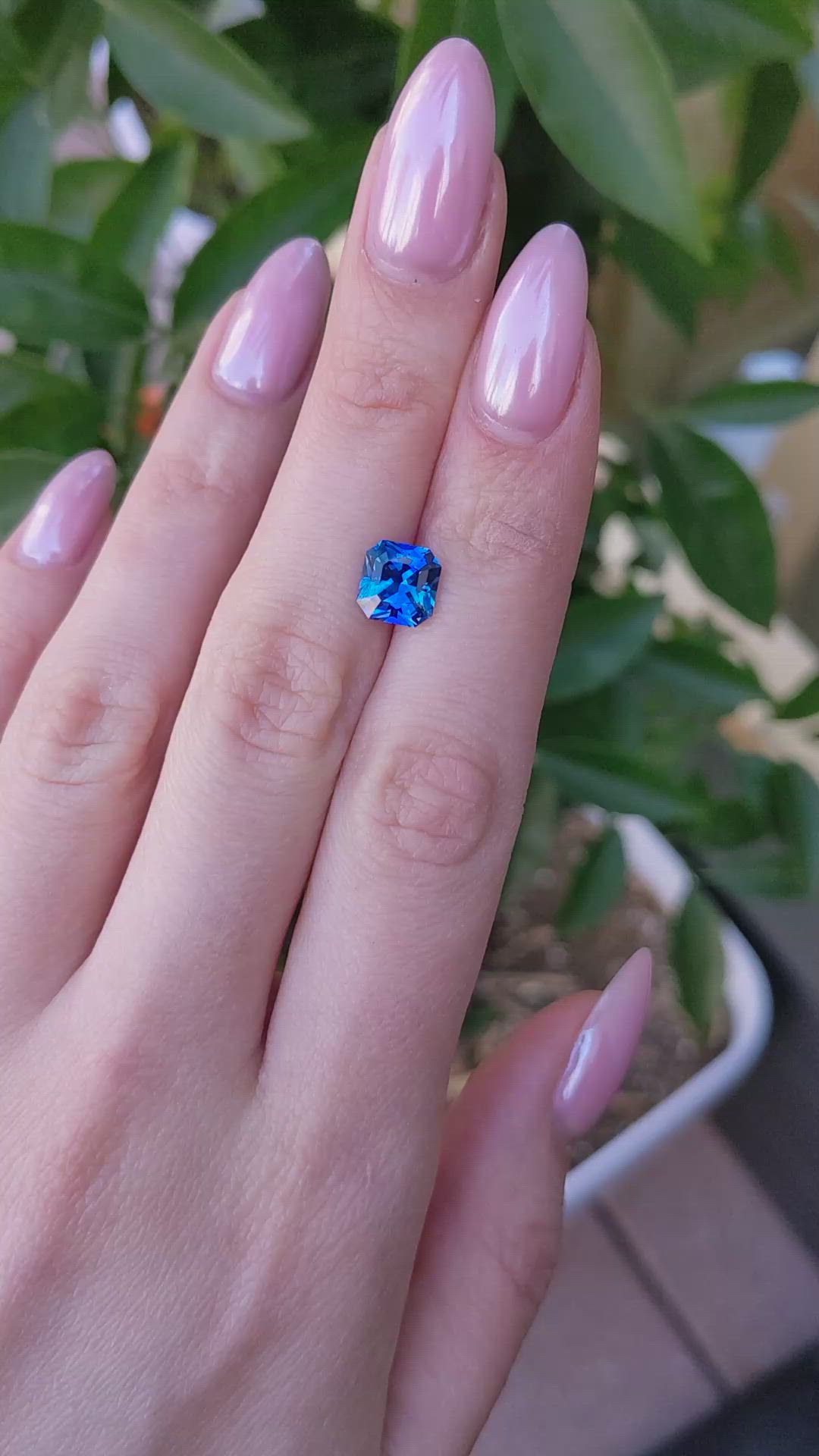 2.46 Ct. Blue Sapphire from Ceylon (Sri Lanka) Size Video