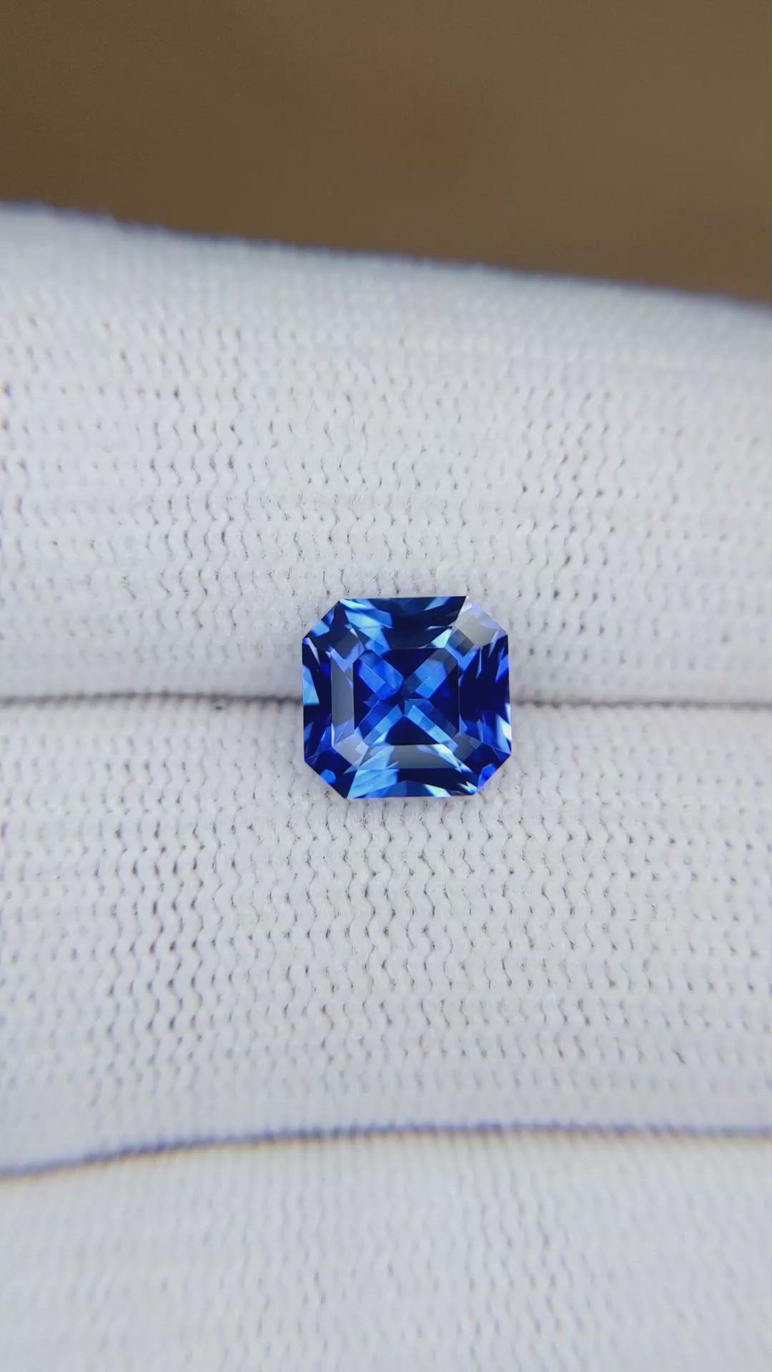 2.46 Ct. Blue Sapphire from Ceylon (Sri Lanka) Size Video