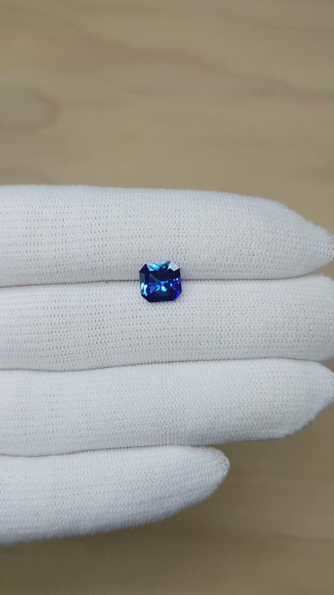 2.46 Ct. Blue Sapphire from Ceylon (Sri Lanka) Size Video