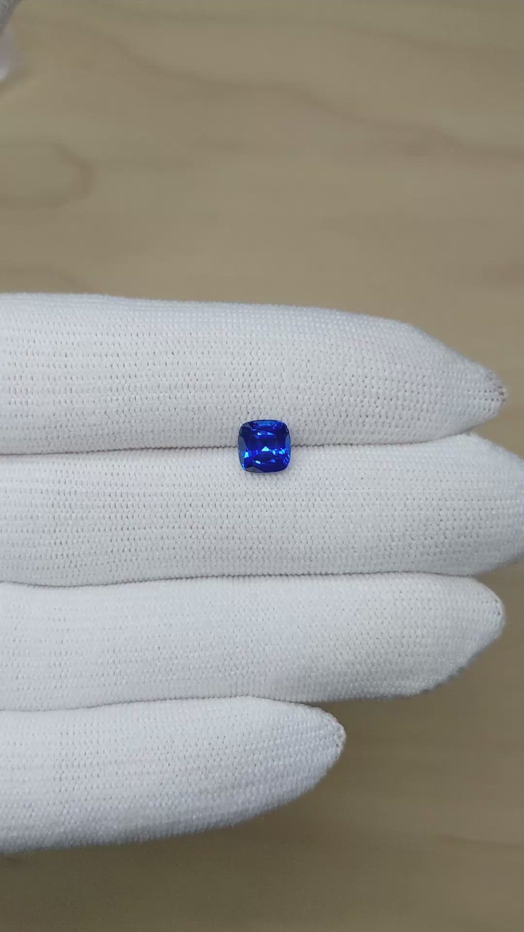 1.62 Ct. Blue Sapphire from Ceylon (Sri Lanka) Size Video