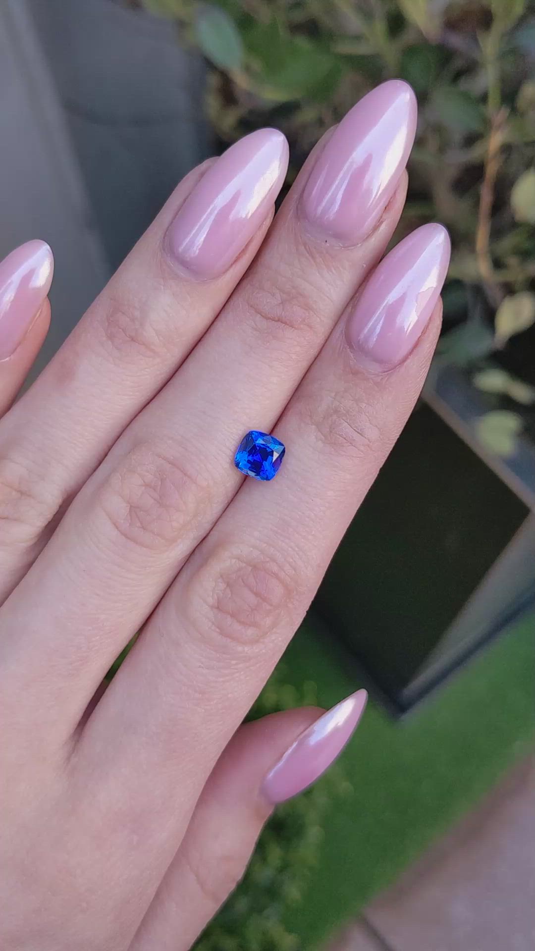 1.62 Ct. Blue Sapphire from Ceylon (Sri Lanka) Size Video