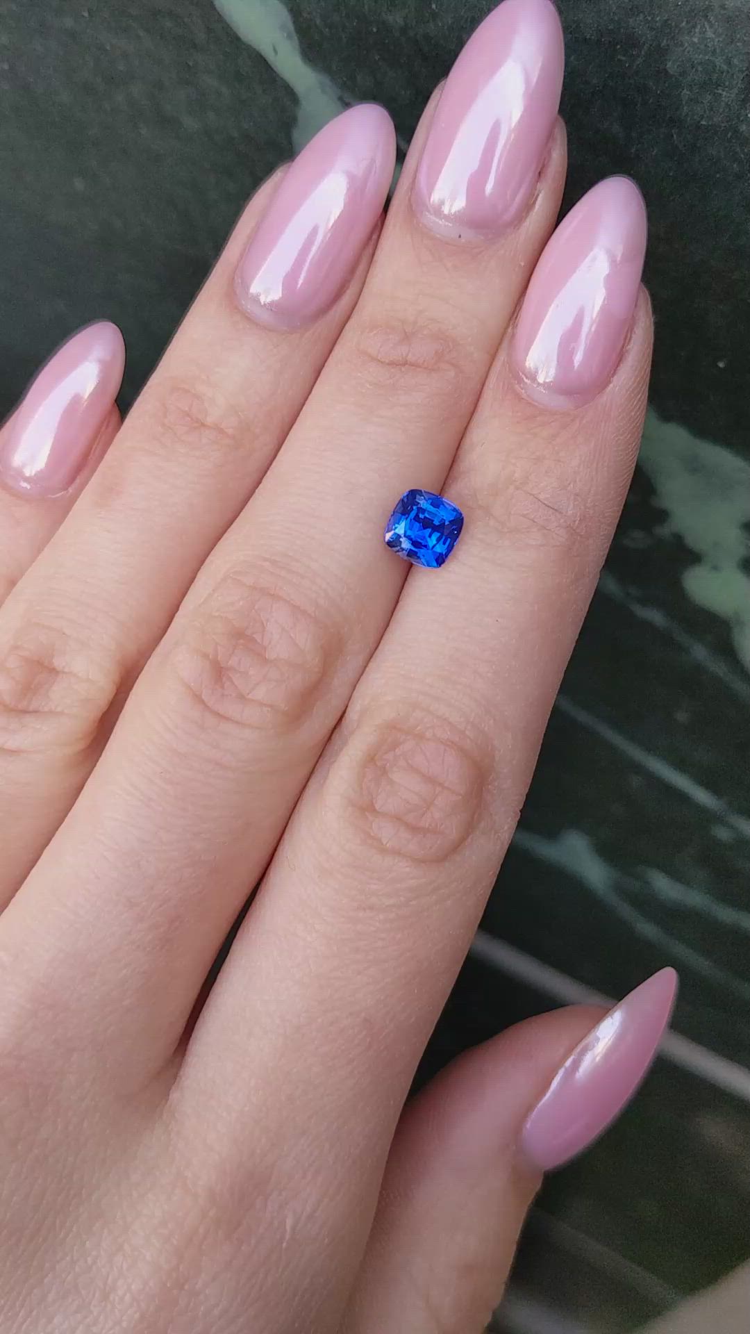1.62 Ct. Blue Sapphire from Ceylon (Sri Lanka) Size Video