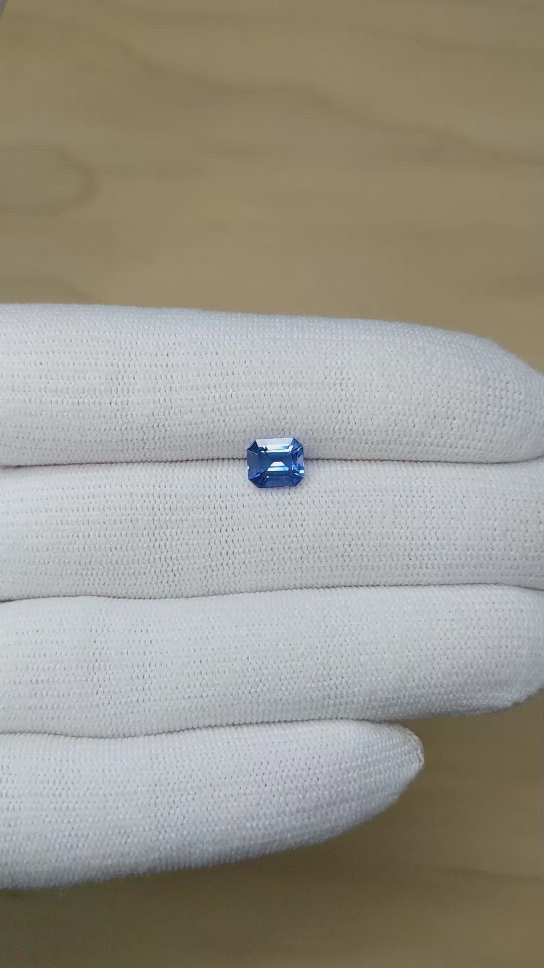 1.61 Ct. Blue Sapphire from Ceylon (Sri Lanka) Size Video