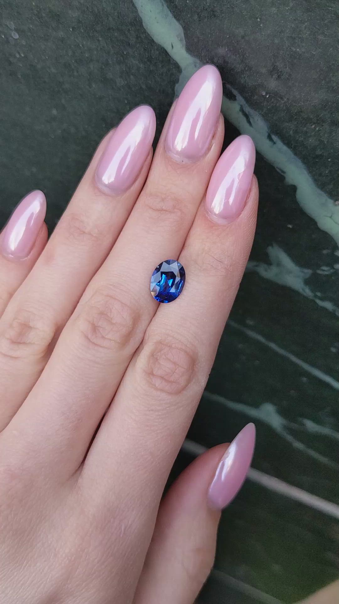 3.12 Ct. Blue Sapphire from Ceylon (Sri Lanka) Size Video