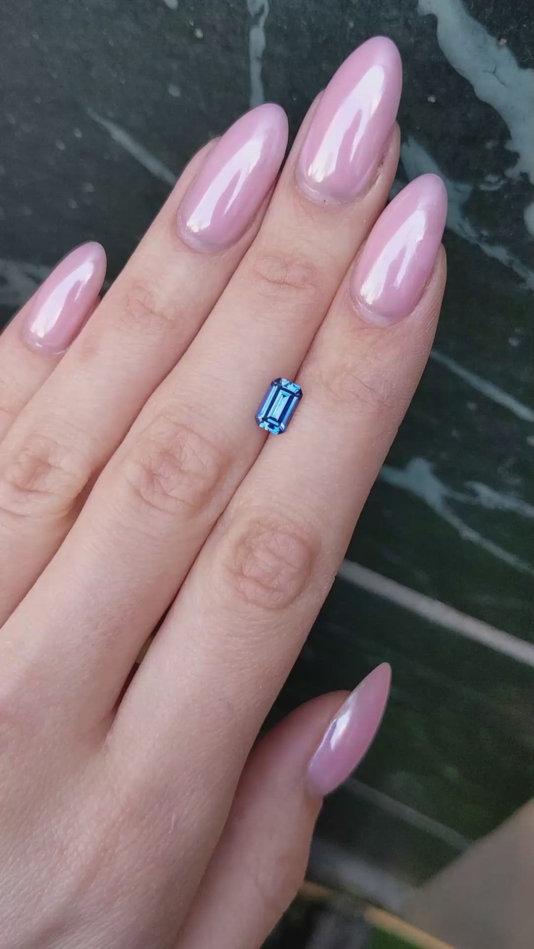 1.11 Ct. Blue Sapphire from Ceylon (Sri Lanka) Size Video