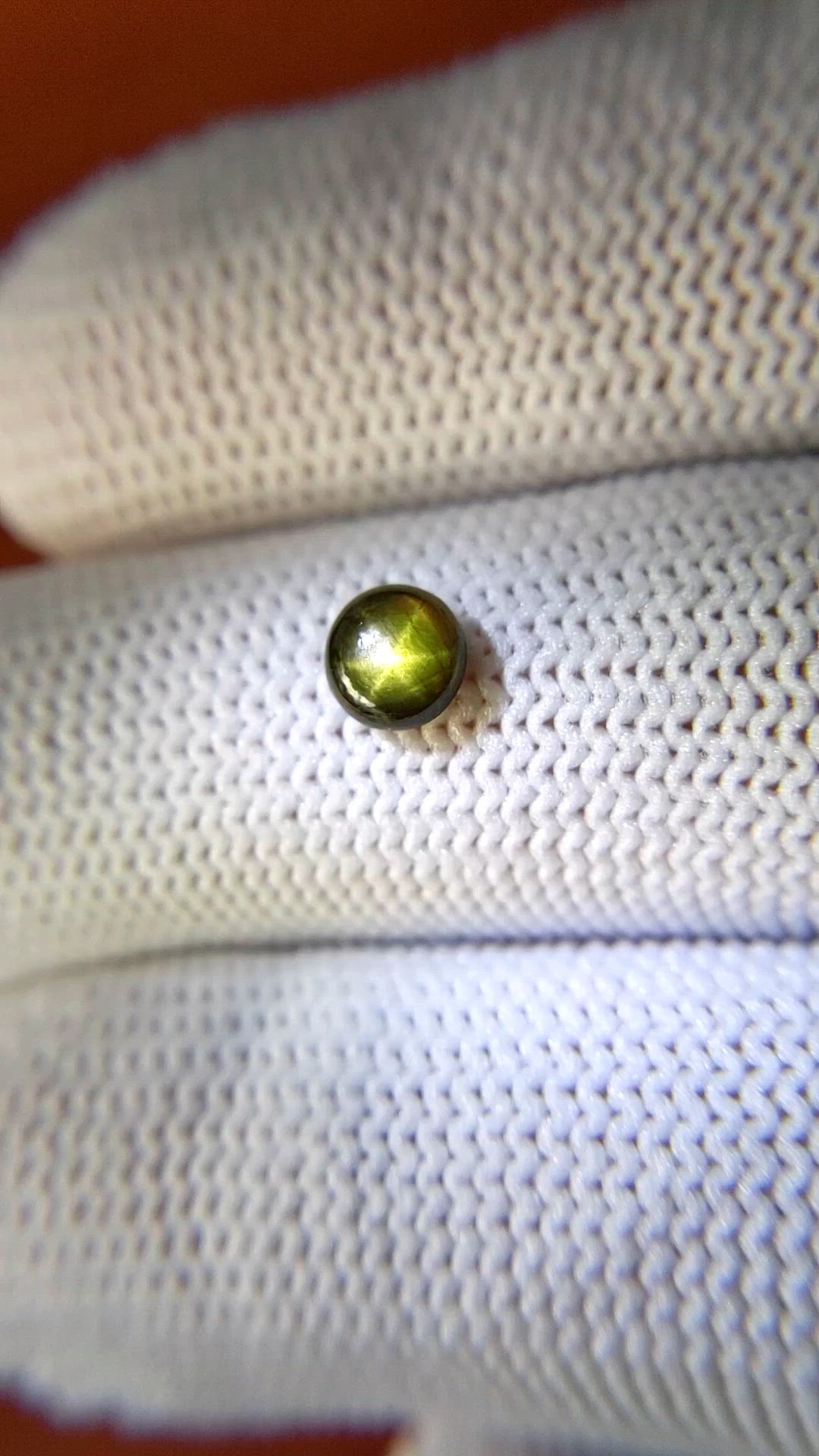 0.82 Ct. Black Star Sapphire from Ceylon (Sri Lanka) Size Video