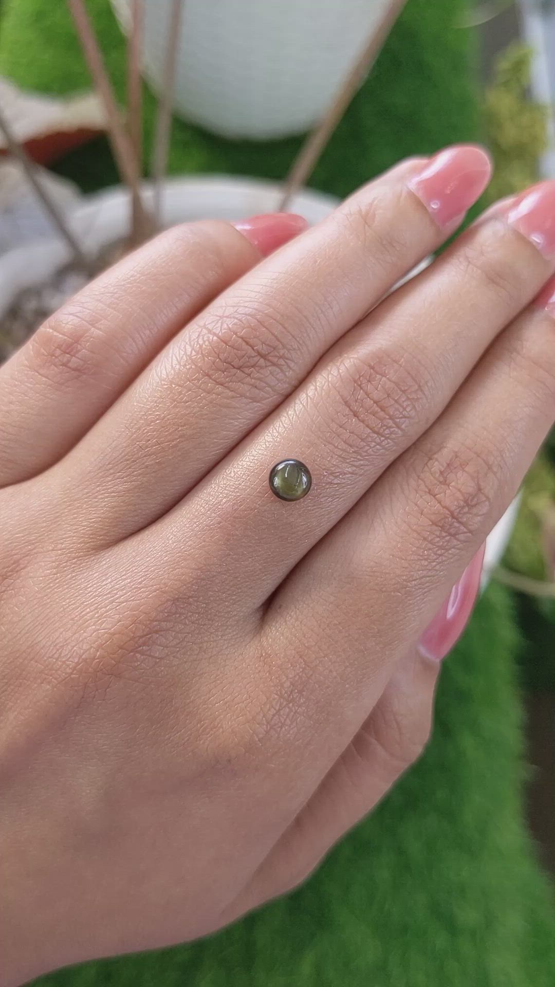 0.82 Ct. Black Star Sapphire from Ceylon (Sri Lanka) Size Video
