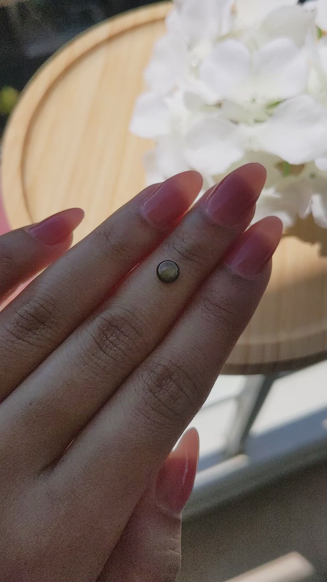 0.82 Ct. Black Star Sapphire from Ceylon (Sri Lanka) Size Video