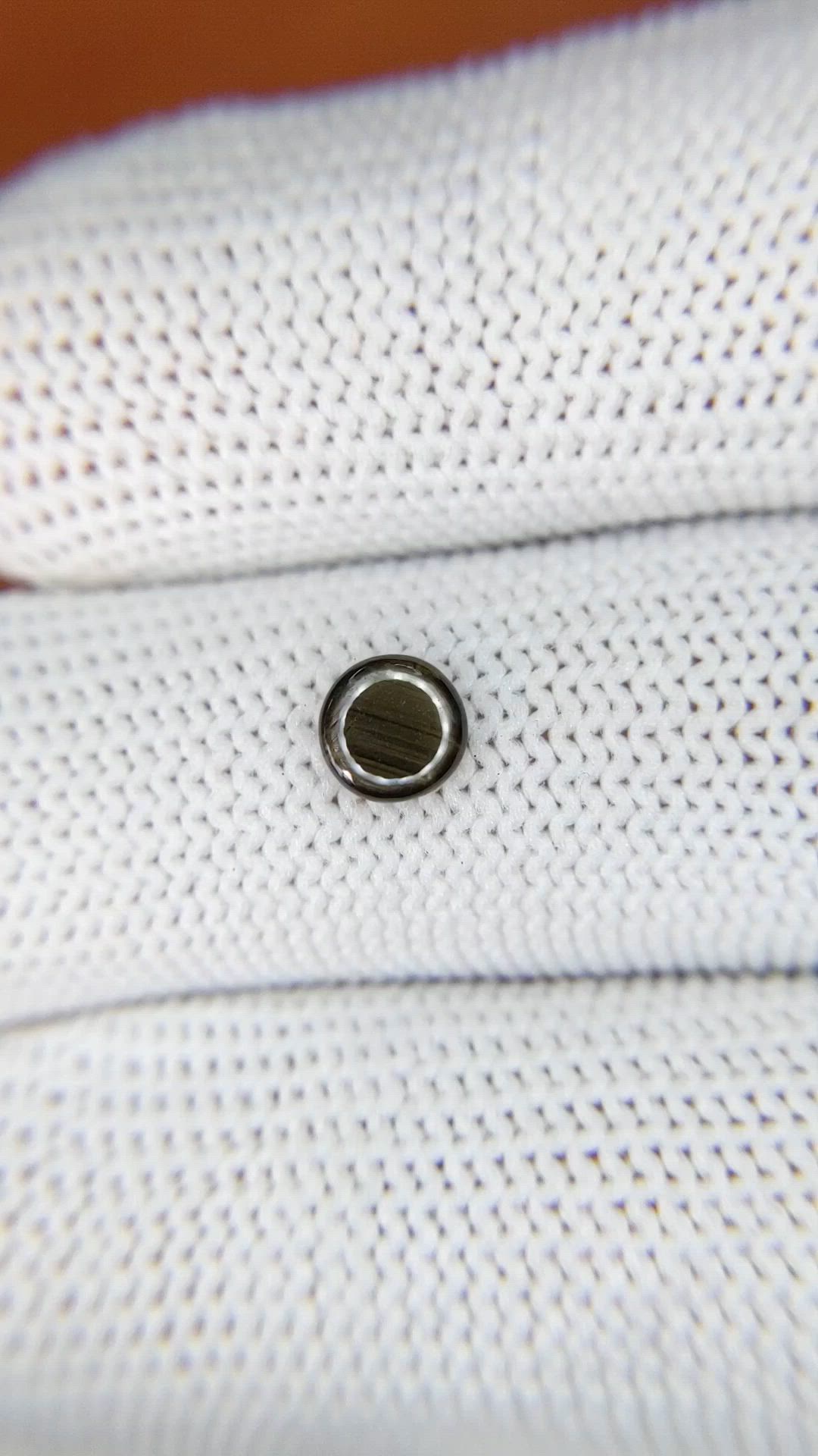 0.63 Ct. Black Star Sapphire from Ceylon (Sri Lanka) Size Video
