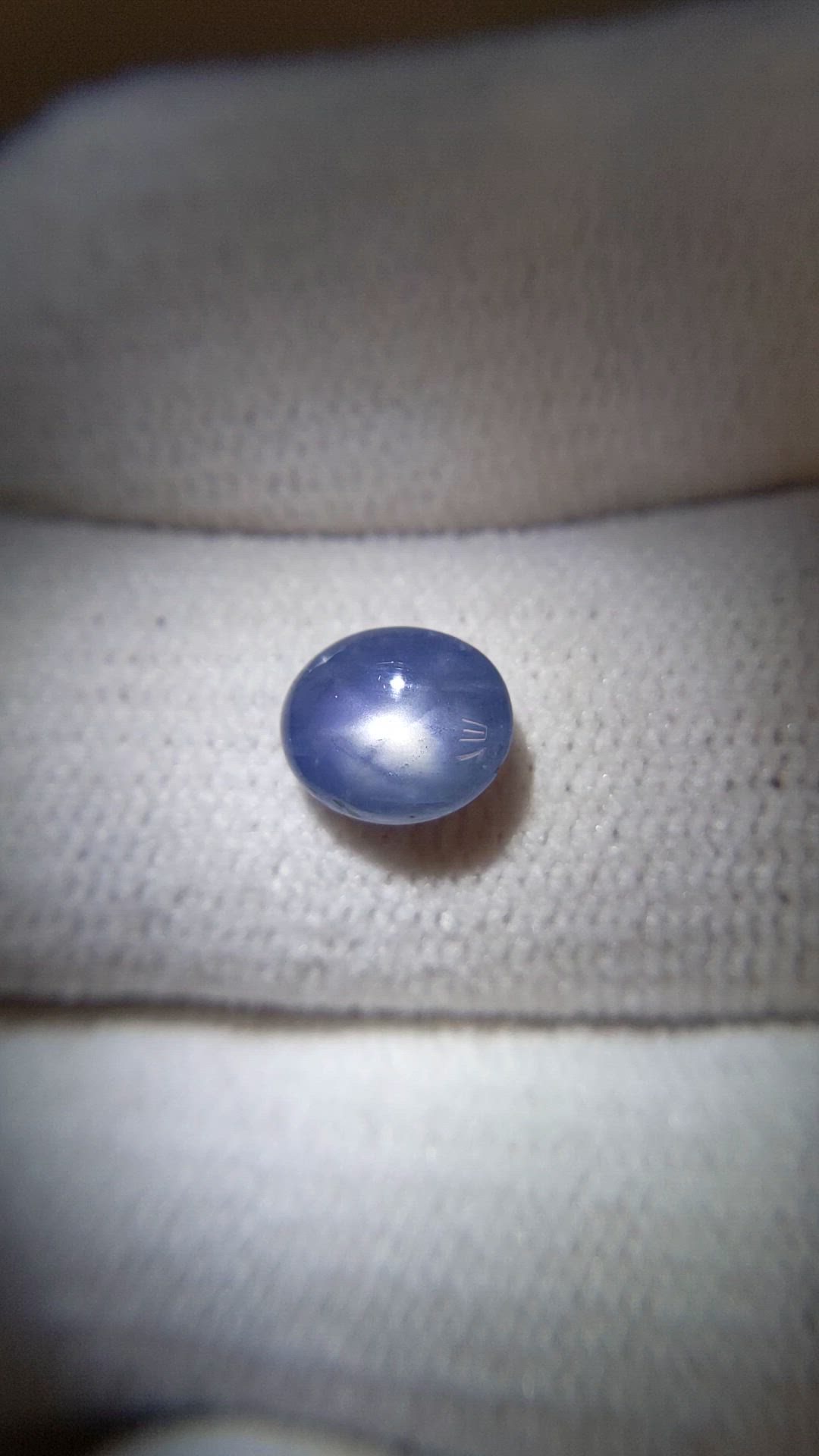 1.76 Ct. Blue Star Sapphire from Burma (Myanmar) Size Video
