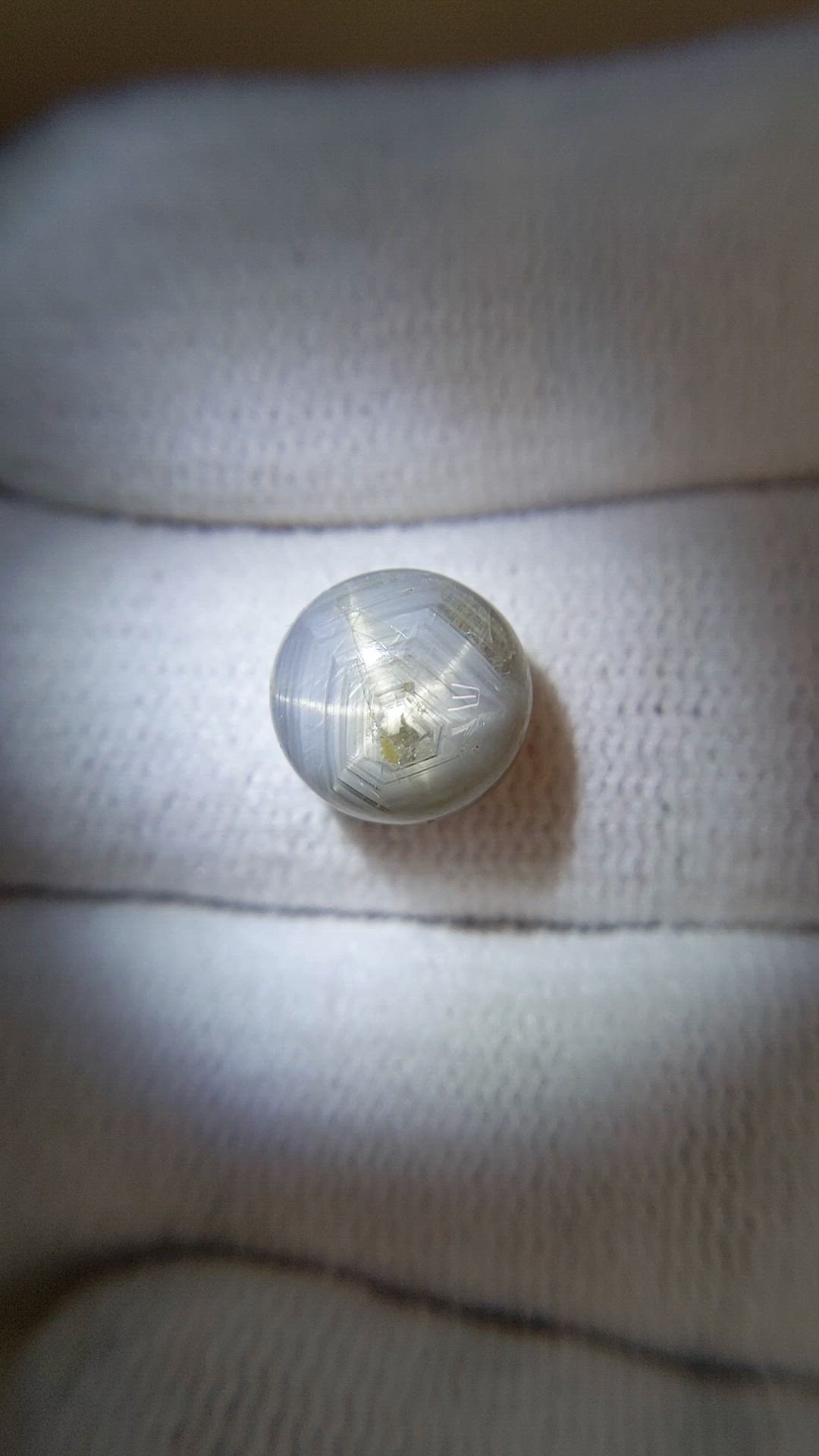 6.61 Ct. Grey Star Sapphire from Burma (Myanmar) Size Video