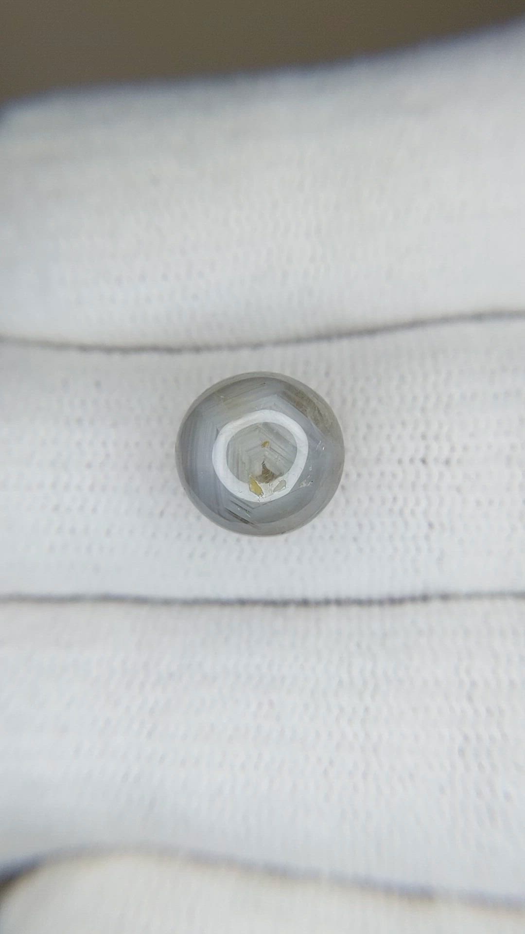 6.61 Ct. Grey Star Sapphire from Burma (Myanmar) Size Video
