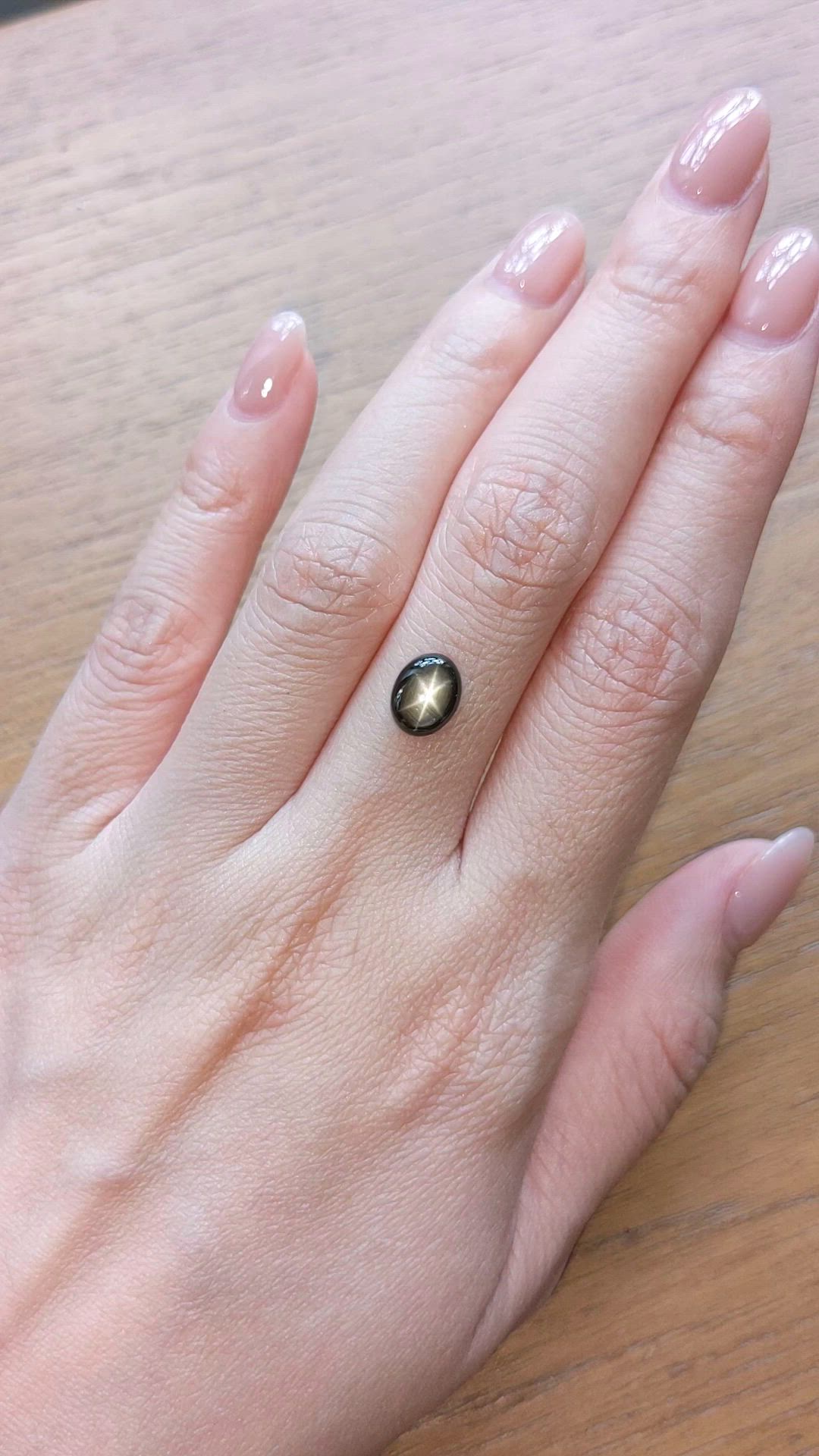 1.85 Ct. Black Star Sapphire from Thailand Size Video
