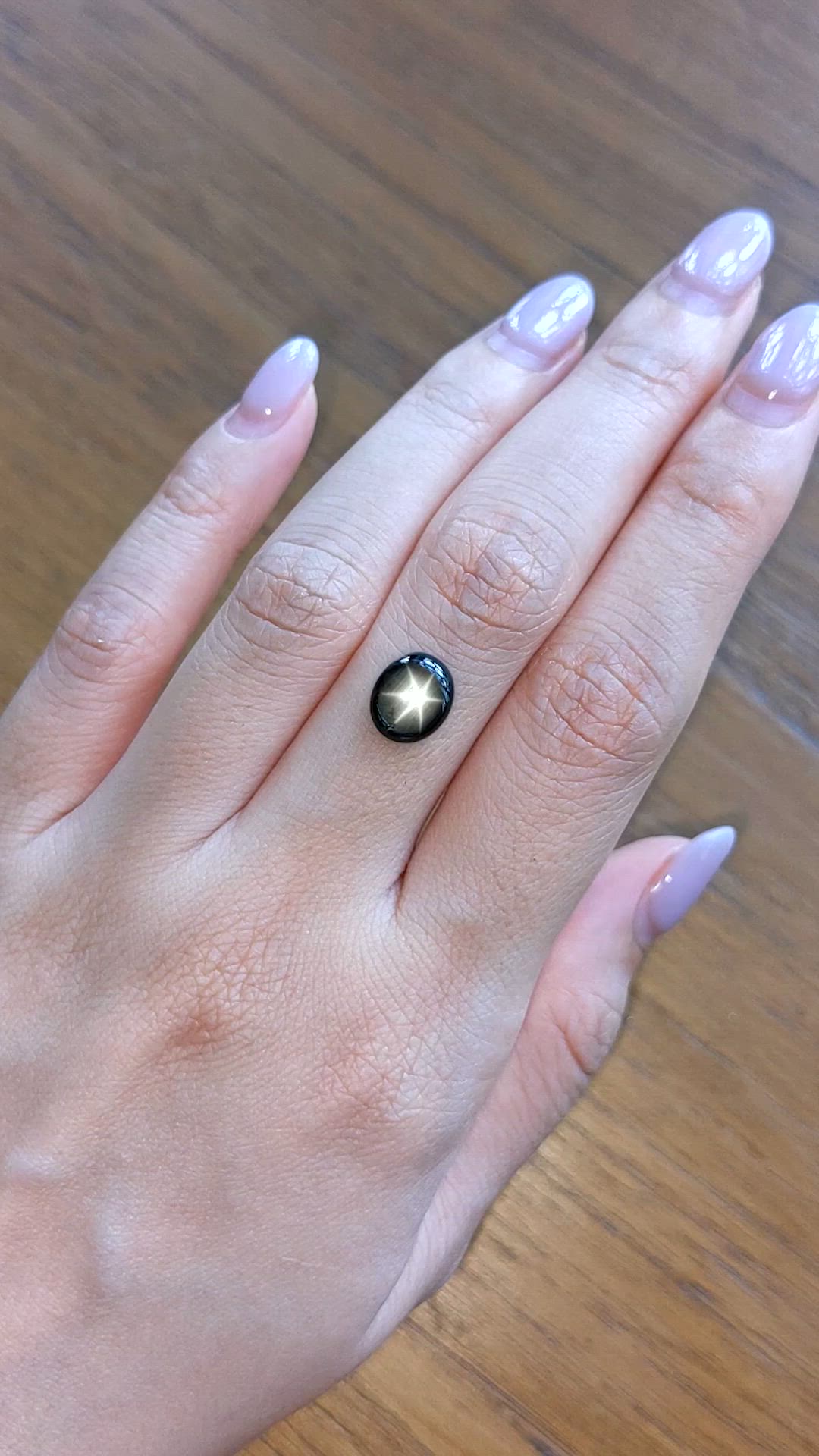 2.44 Ct. Black Star Sapphire from Thailand Size Video