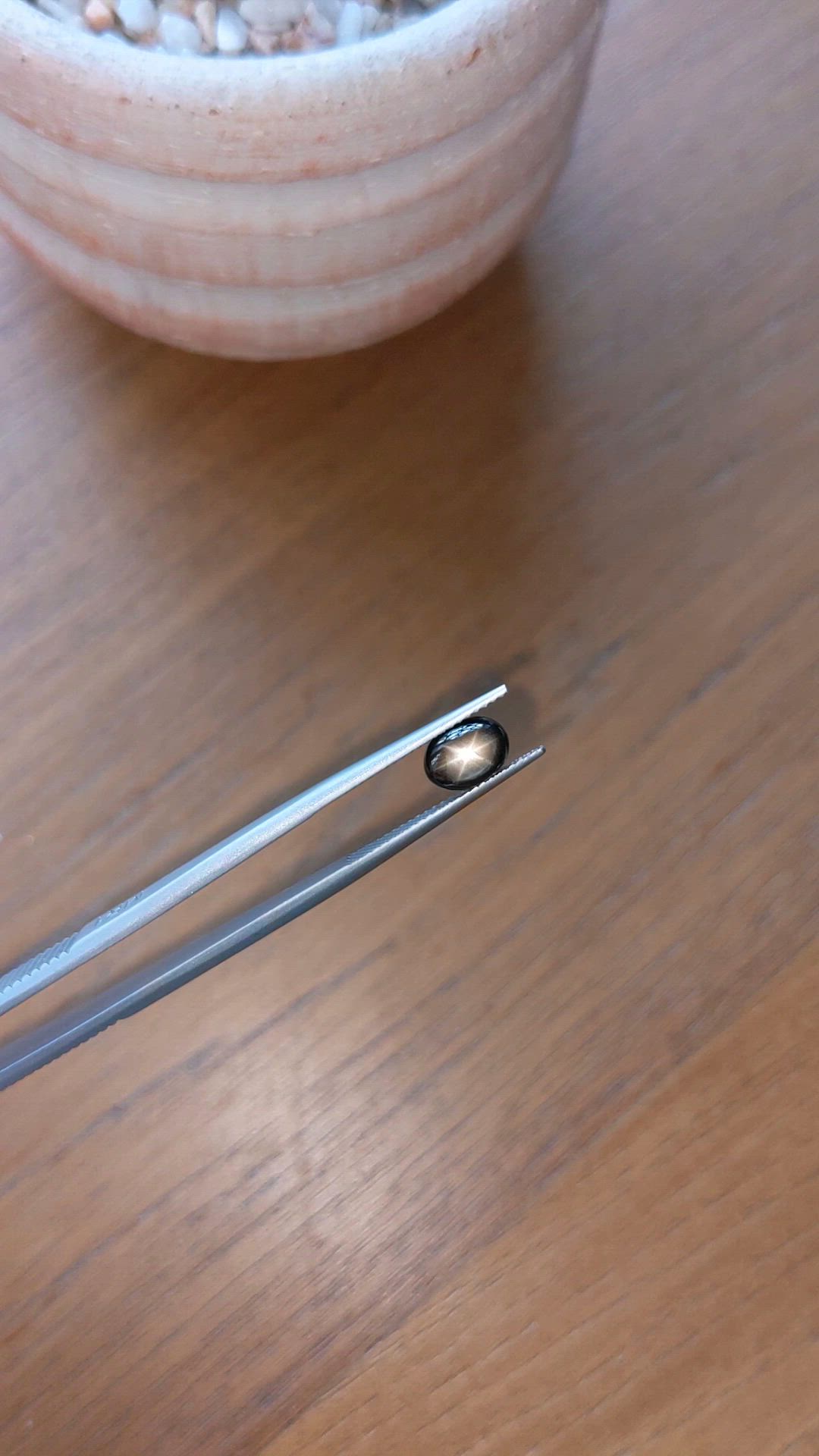 2.00 Ct. Black Star Sapphire from Thailand Size Video