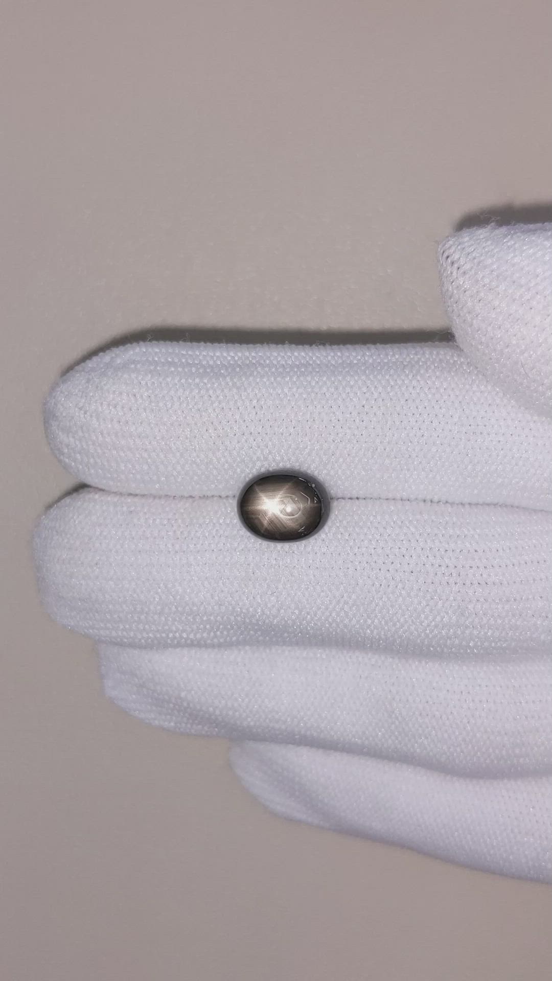 3.84 Ct. Black Star Sapphire from Thailand Size Video