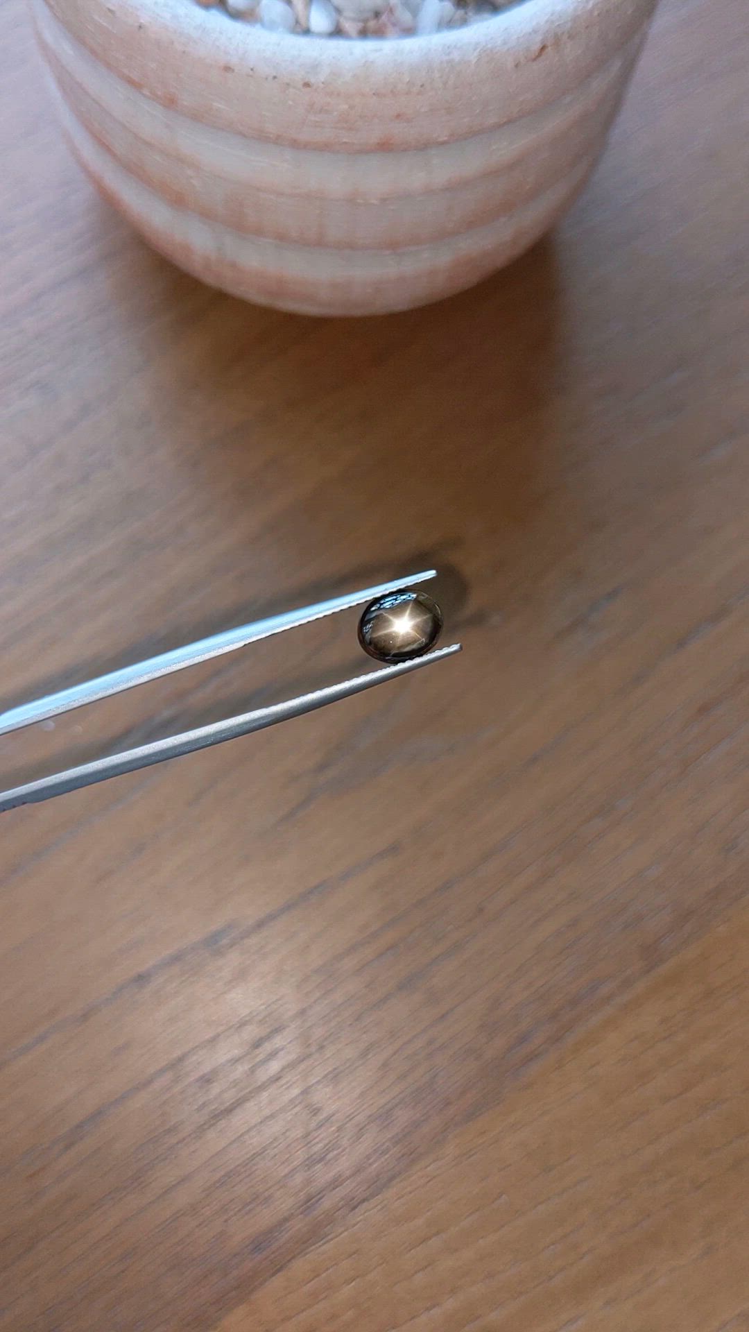 2.09 Ct. Black Star Sapphire from Thailand Size Video