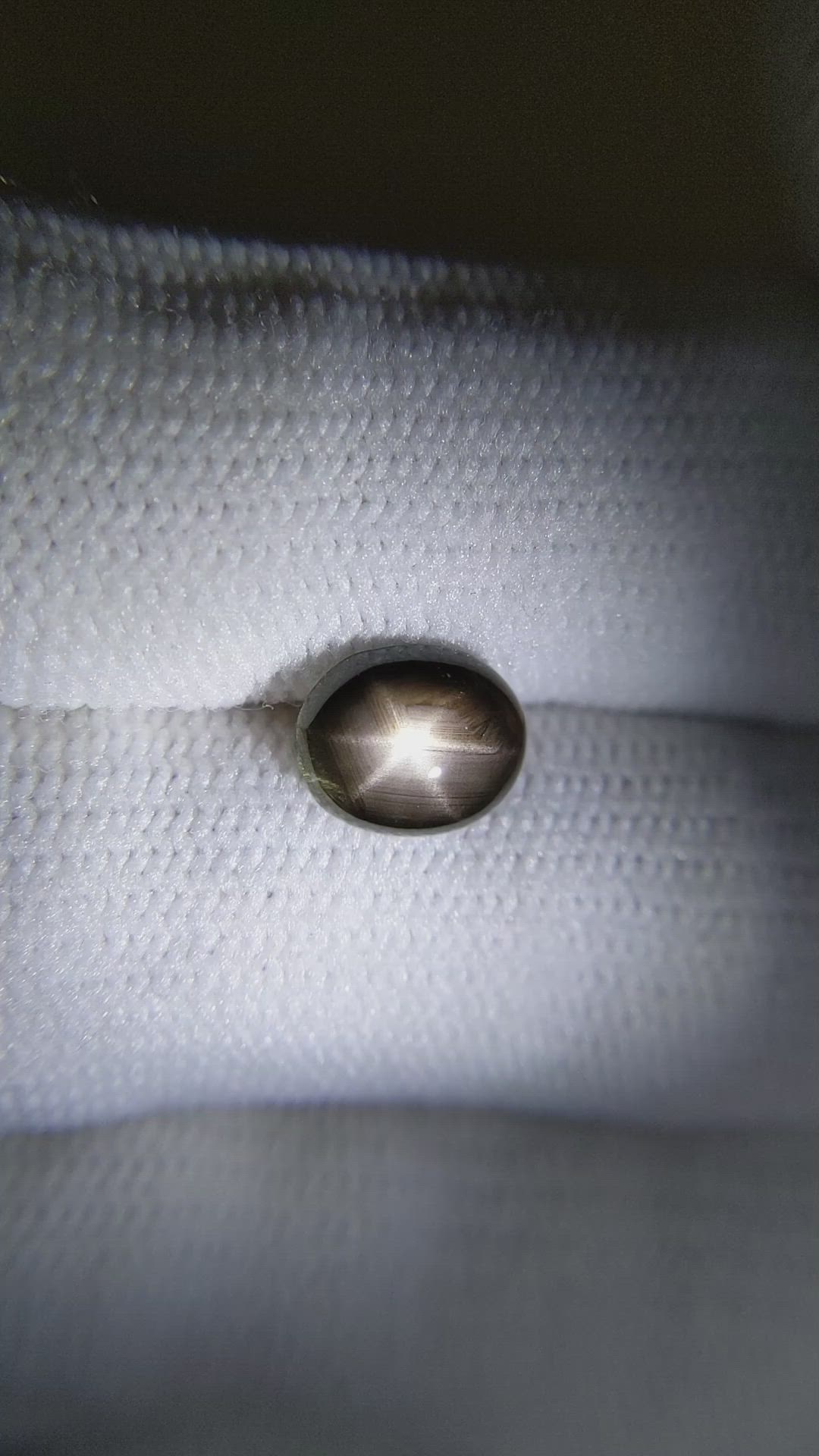 2.09 Ct. Black Star Sapphire from Thailand Size Video
