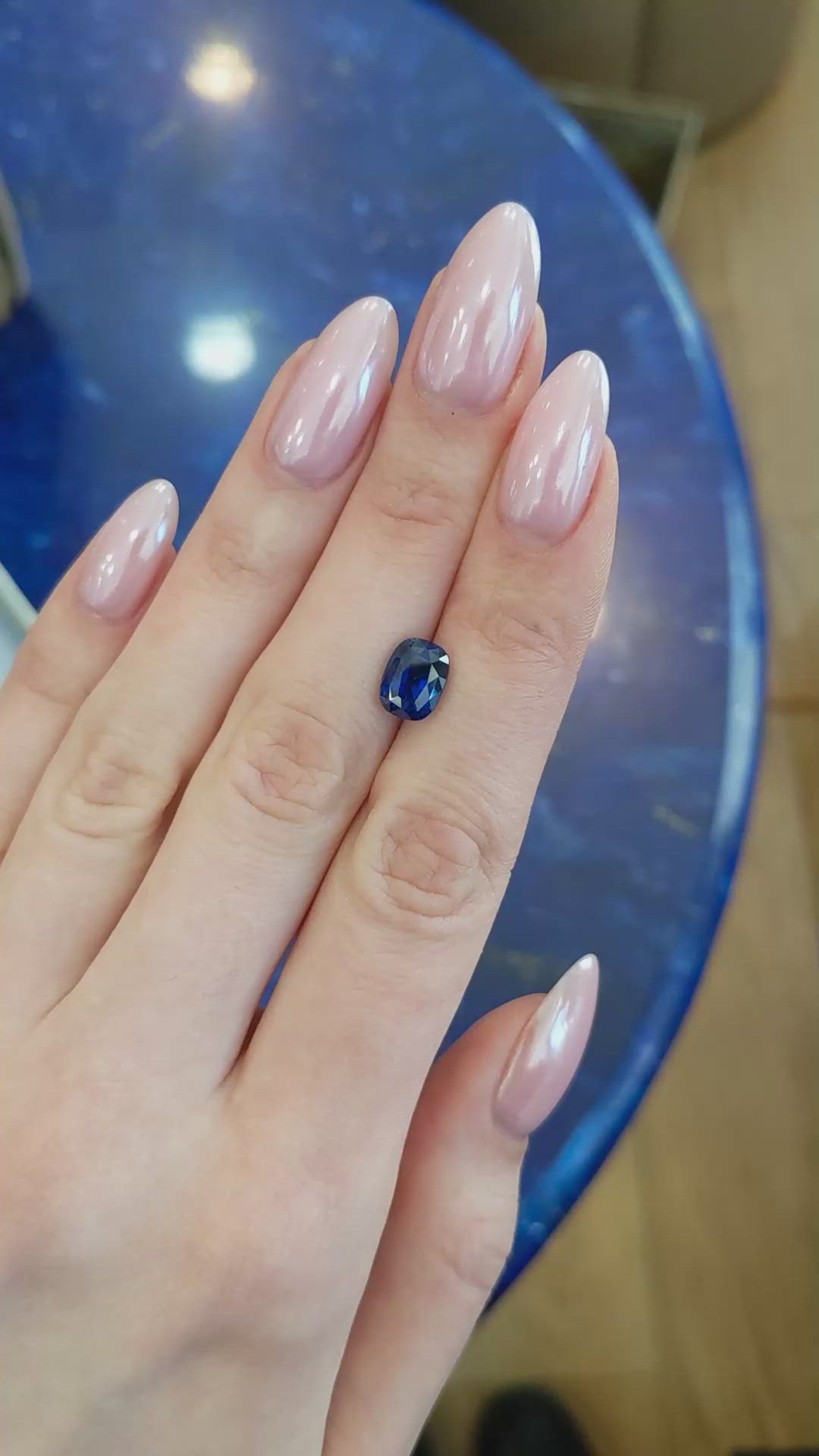 3.59 Ct. Blue Sapphire from Ceylon (Sri Lanka) Size Video