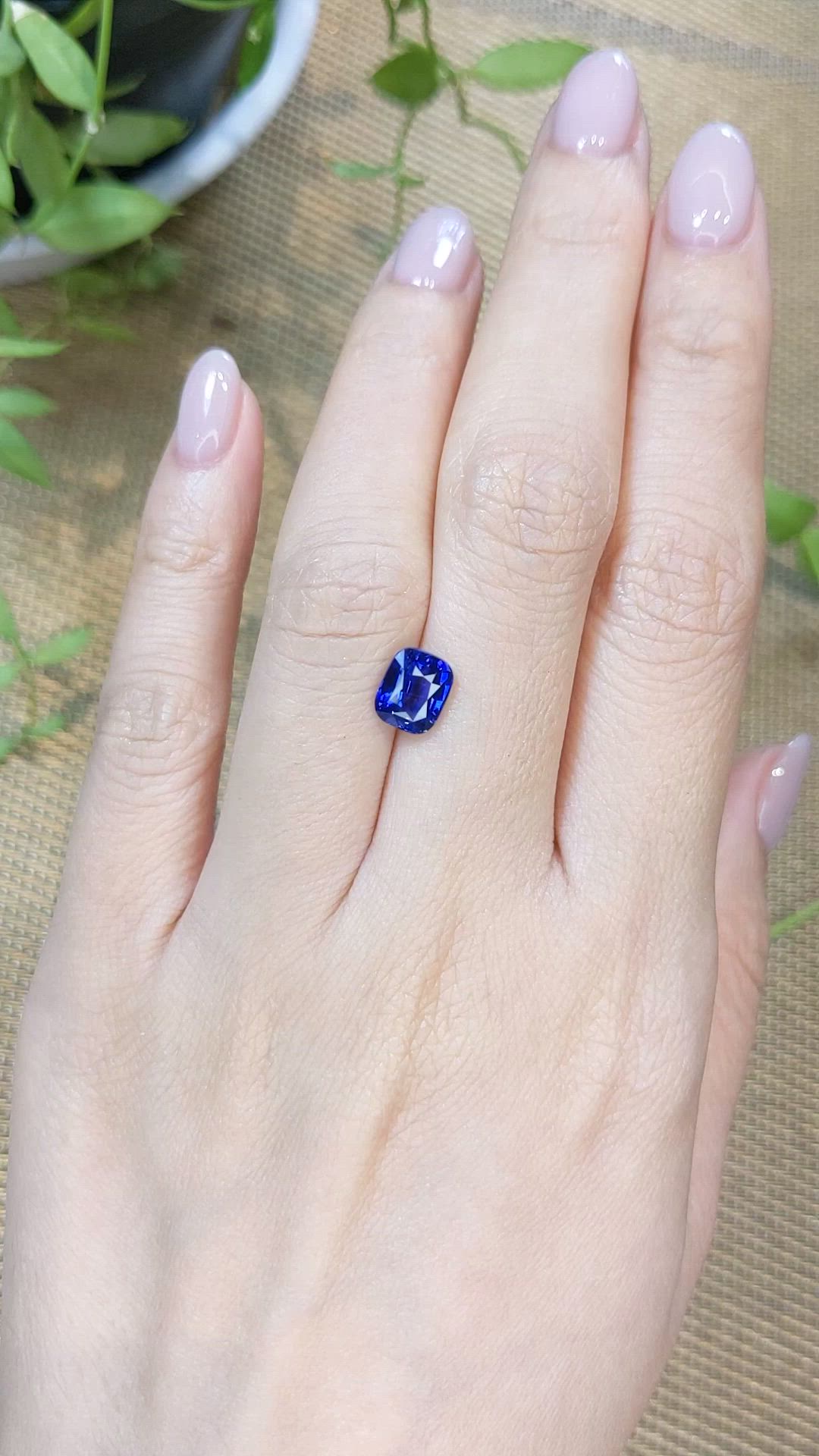 2.02 Ct. Blue Sapphire from Ceylon (Sri Lanka) Size Video