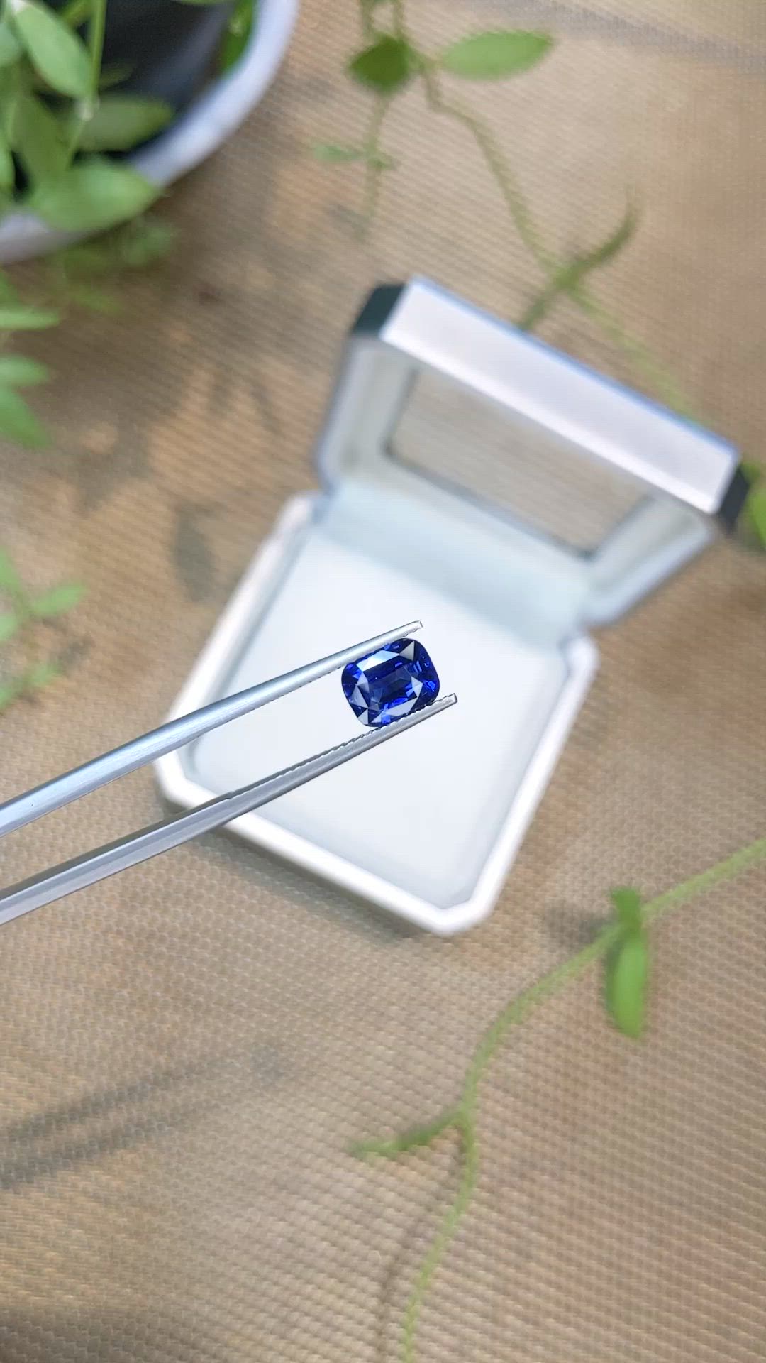 2.02 Ct. Blue Sapphire from Ceylon (Sri Lanka) Size Video