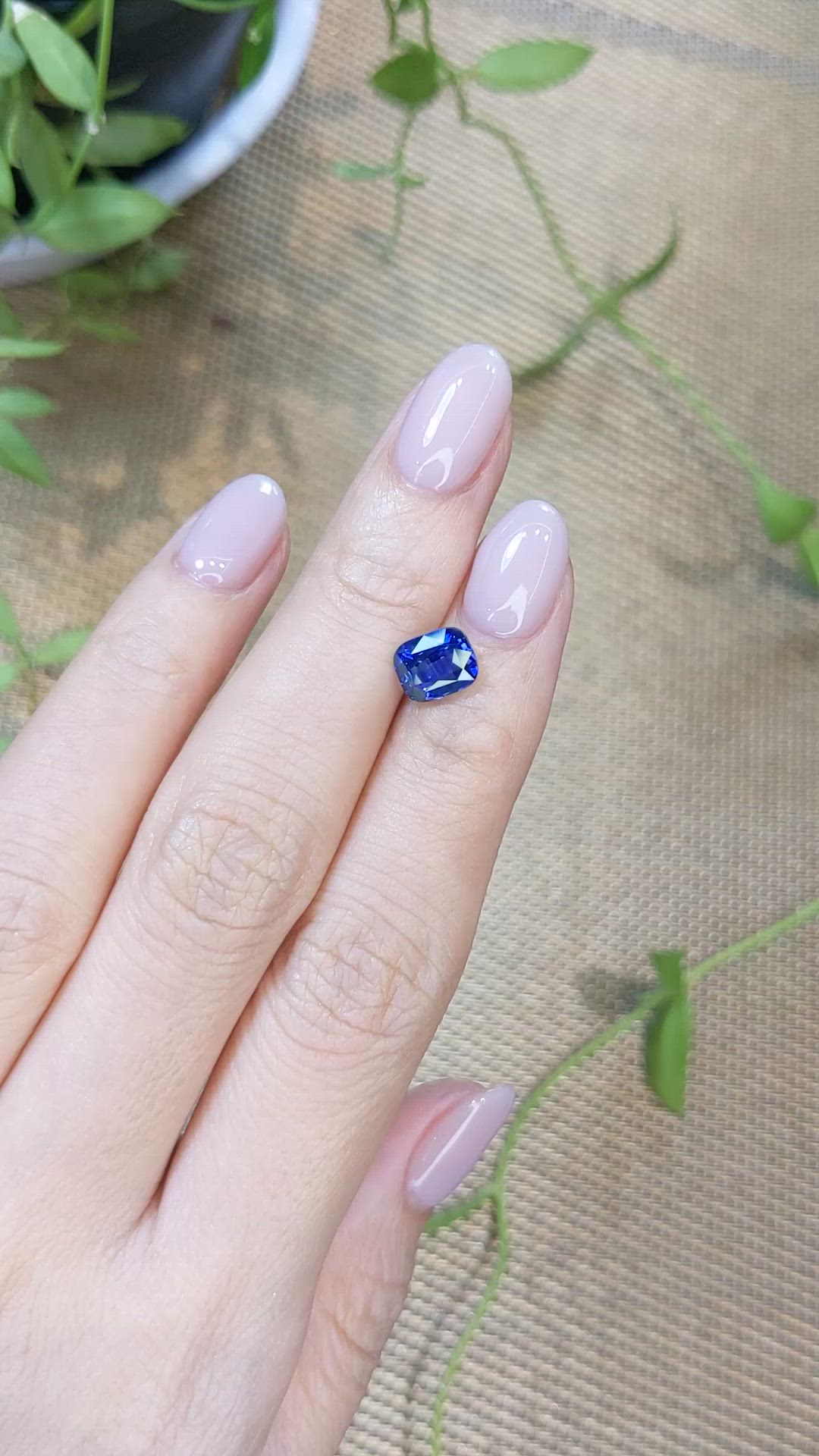 2.02 Ct. Blue Sapphire from Ceylon (Sri Lanka) Size Video