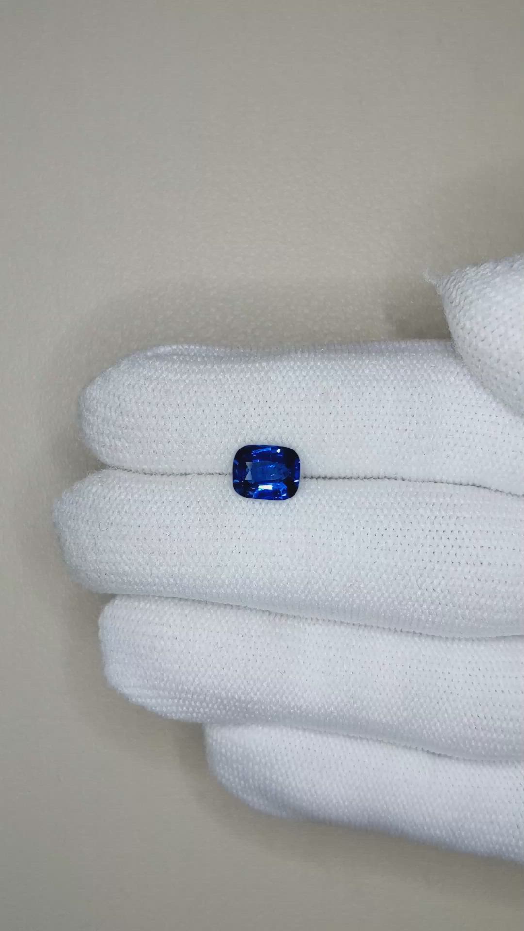 2.02 Ct. Blue Sapphire from Ceylon (Sri Lanka) Size Video