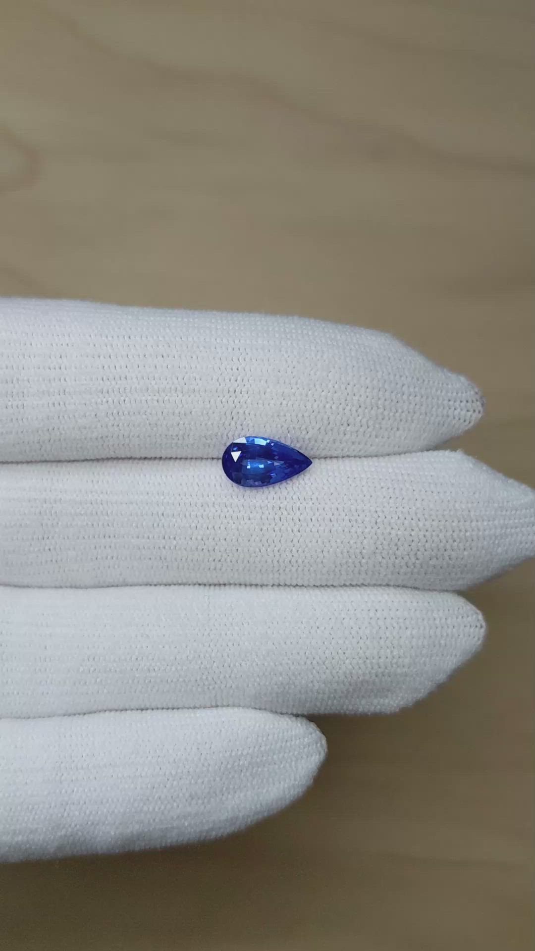 2.16 Ct. Blue Sapphire from Ceylon (Sri Lanka) Size Video