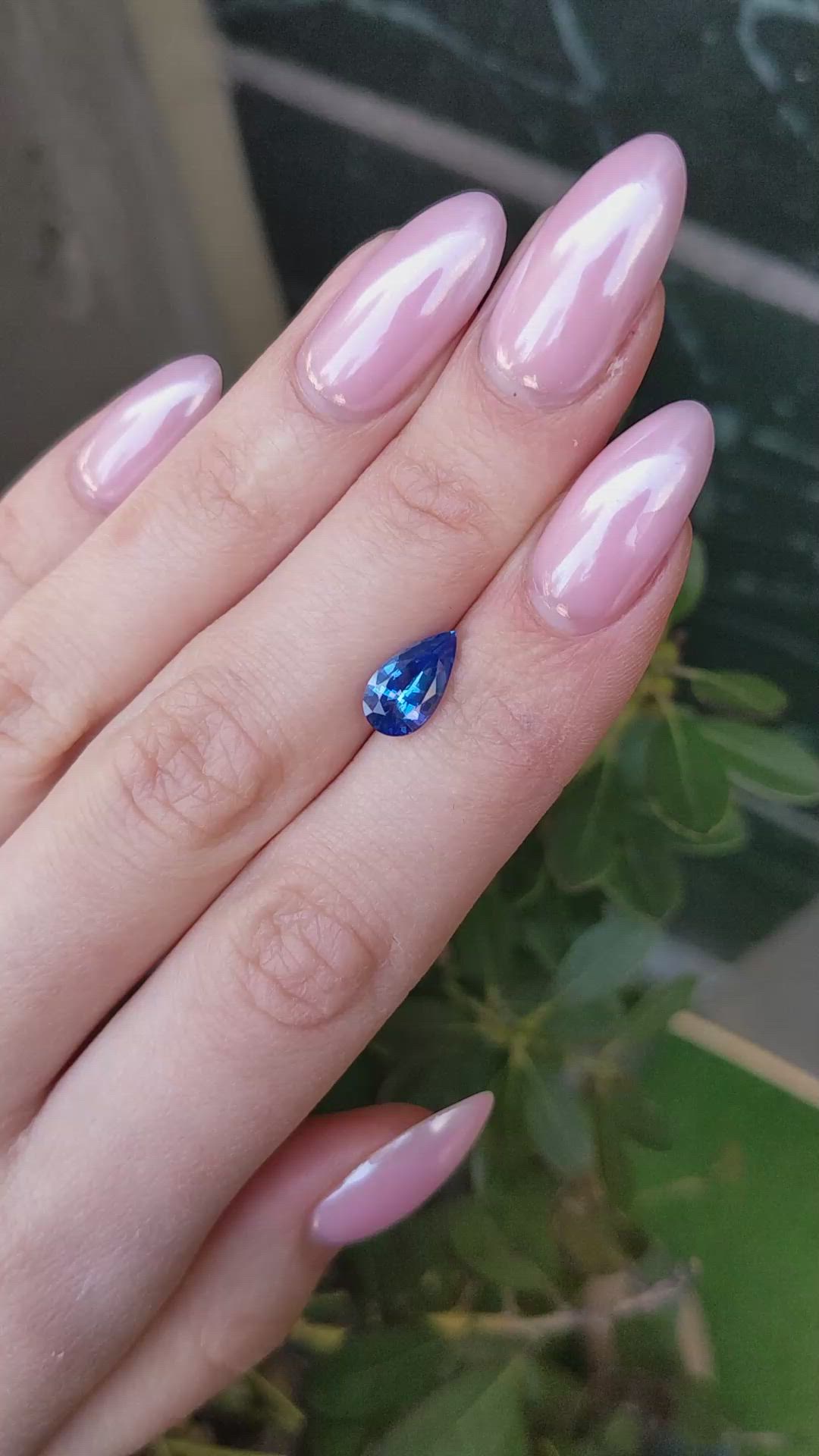 2.16 Ct. Blue Sapphire from Ceylon (Sri Lanka) Size Video