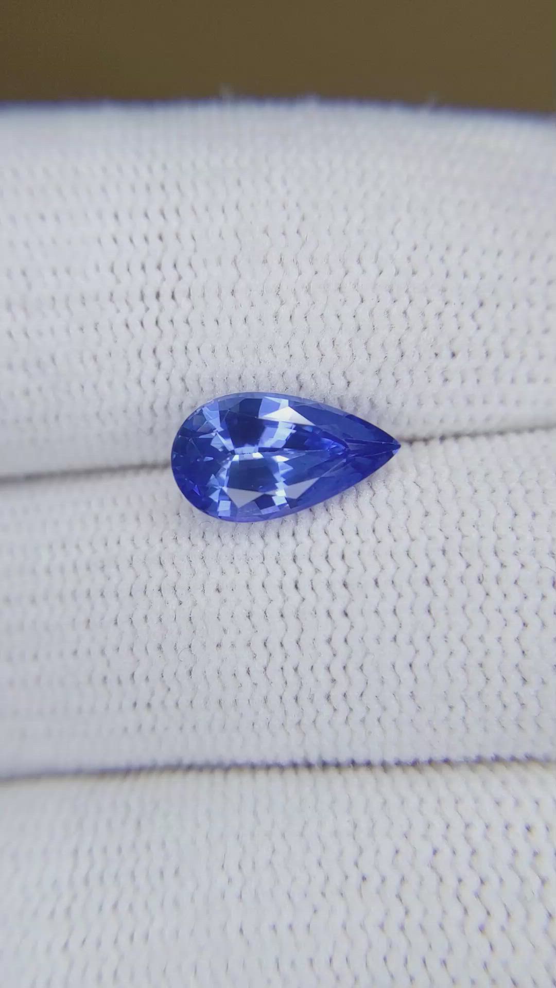 2.16 Ct. Blue Sapphire from Ceylon (Sri Lanka) Size Video