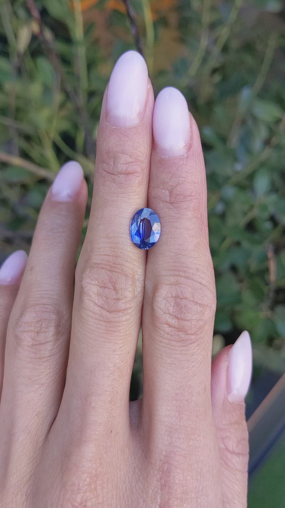 2.02 Ct. Blue Sapphire from Ceylon (Sri Lanka) Size Video