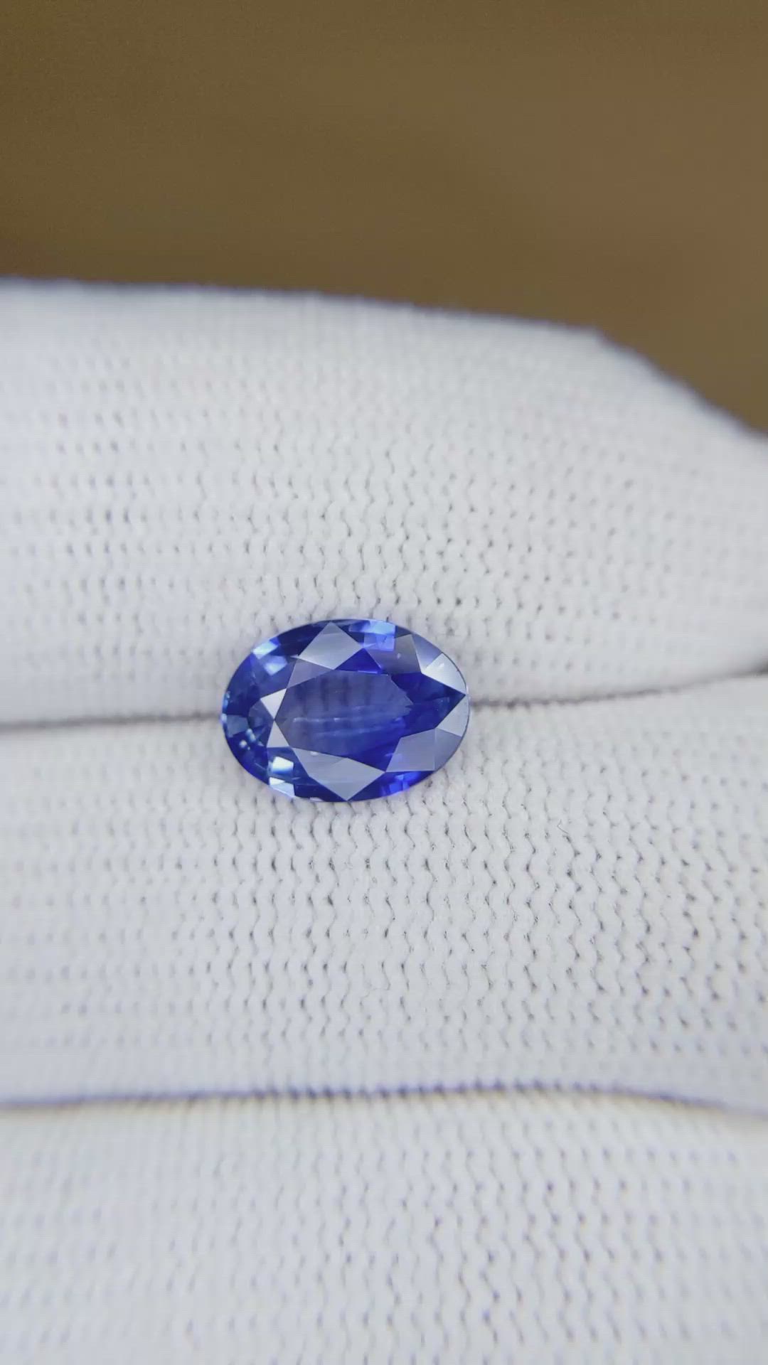 2.02 Ct. Blue Sapphire from Ceylon (Sri Lanka) Size Video