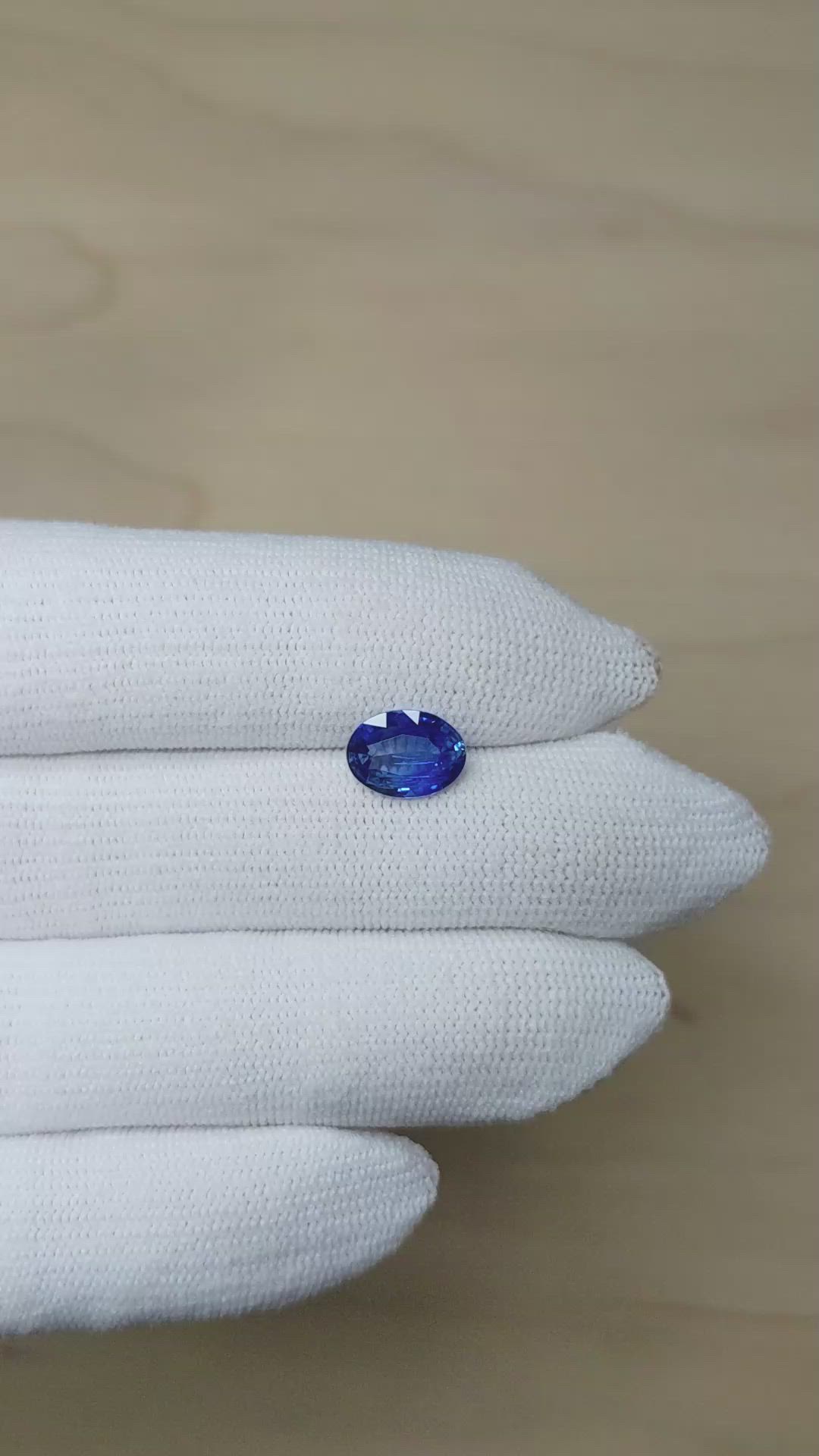 2.02 Ct. Blue Sapphire from Ceylon (Sri Lanka) Size Video