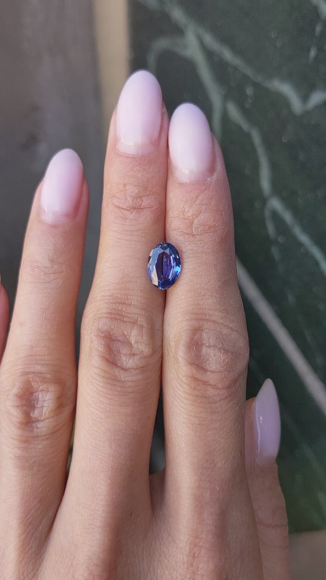 2.34 Ct. Blue Sapphire from Ceylon (Sri Lanka) Size Video