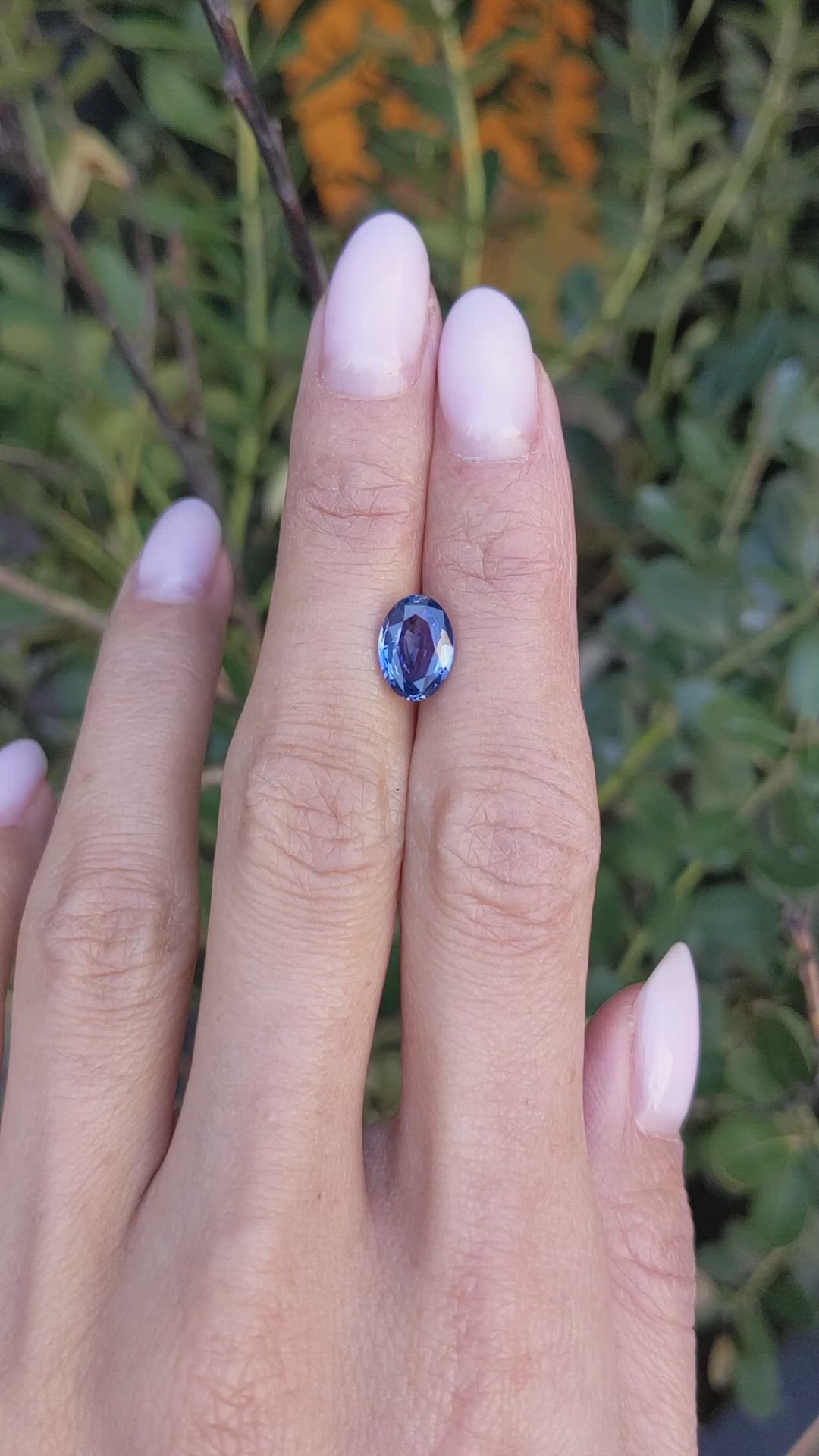 2.34 Ct. Blue Sapphire from Ceylon (Sri Lanka) Size Video