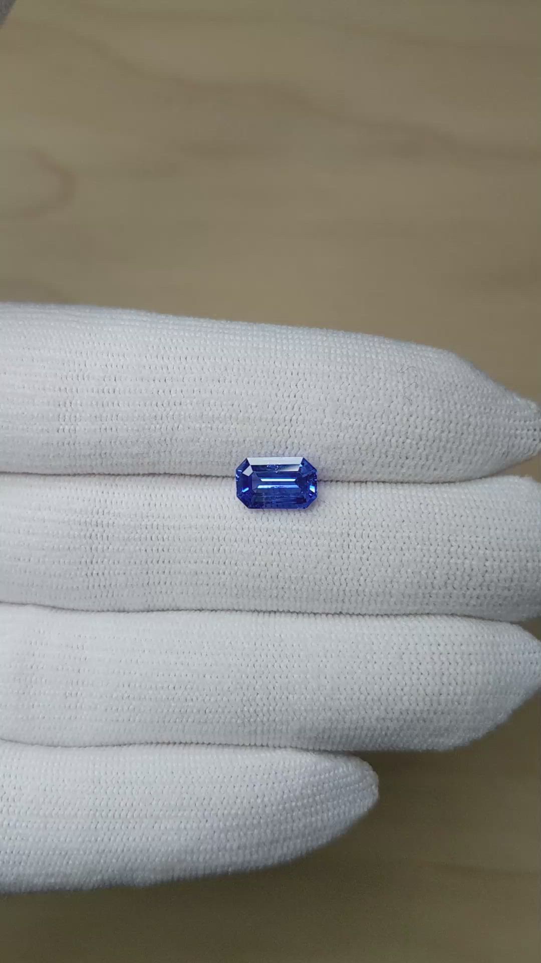2.59 Ct. Blue Sapphire from Ceylon (Sri Lanka) Size Video
