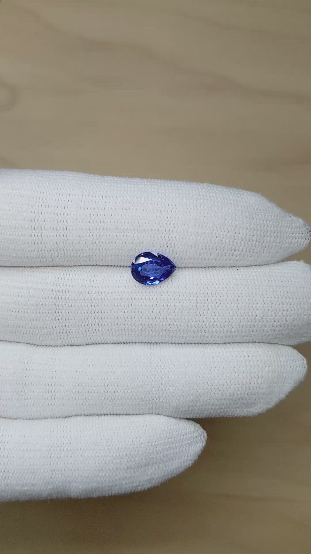2.06 Ct. Blue Sapphire from Ceylon (Sri Lanka) Size Video