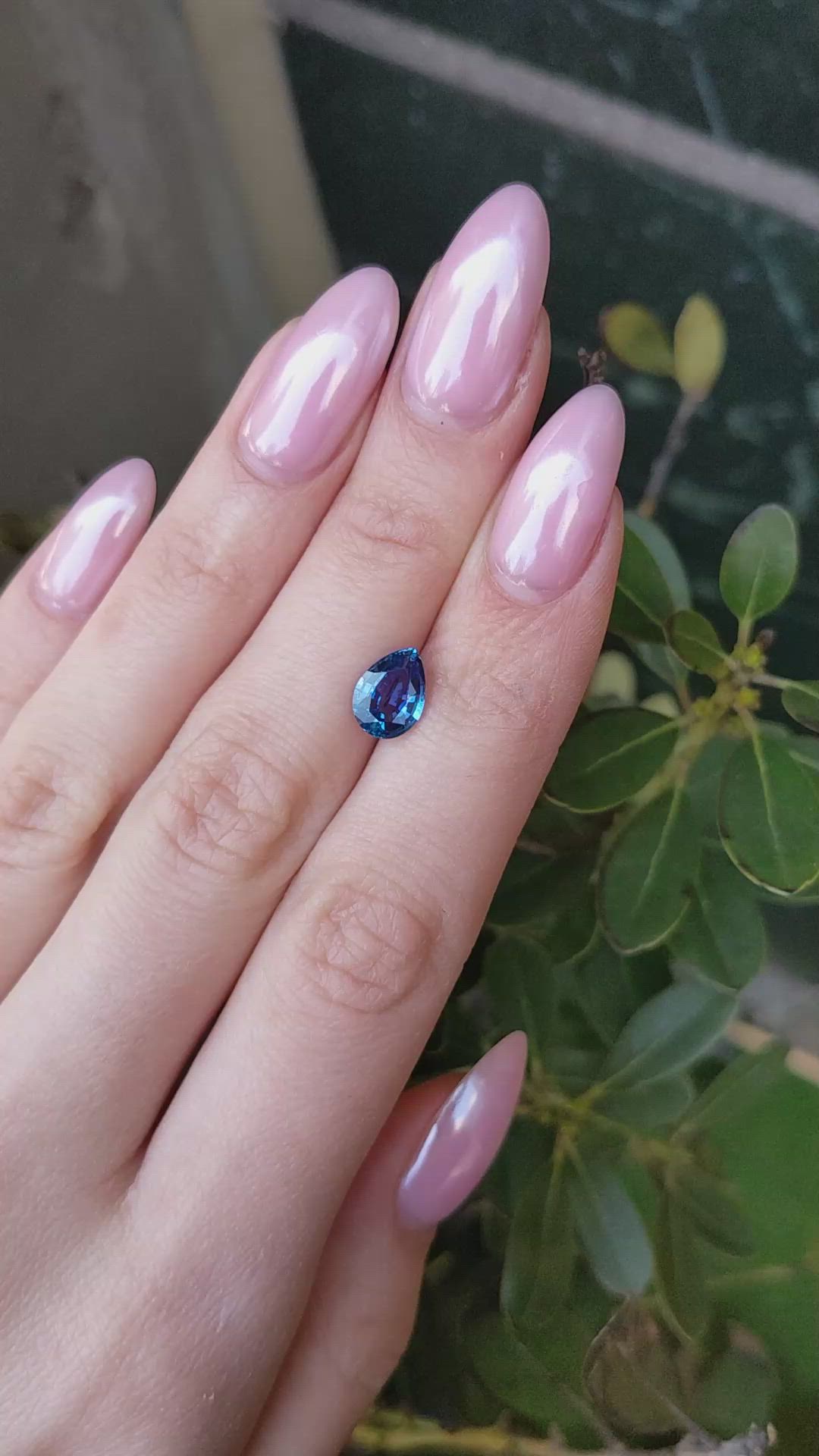 2.06 Ct. Blue Sapphire from Ceylon (Sri Lanka) Size Video