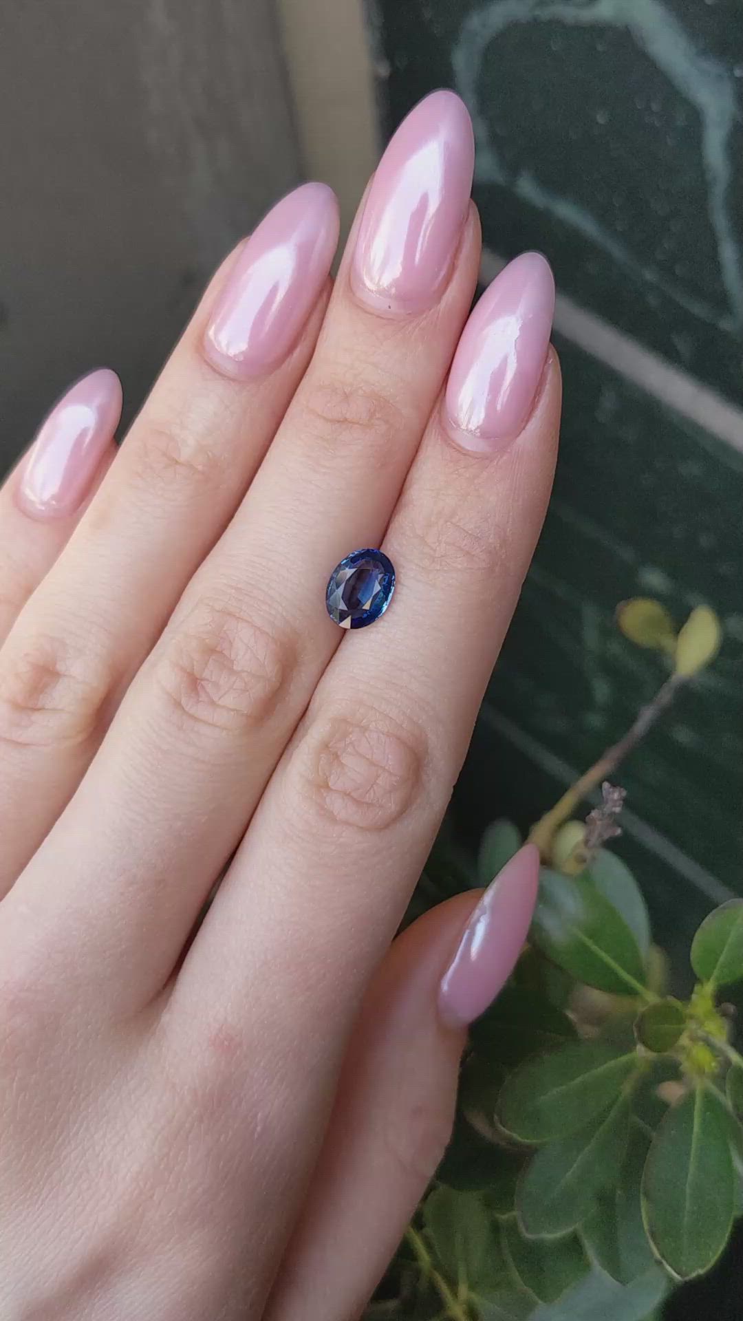 1.98 Ct. Blue Sapphire from Ceylon (Sri Lanka) Size Video