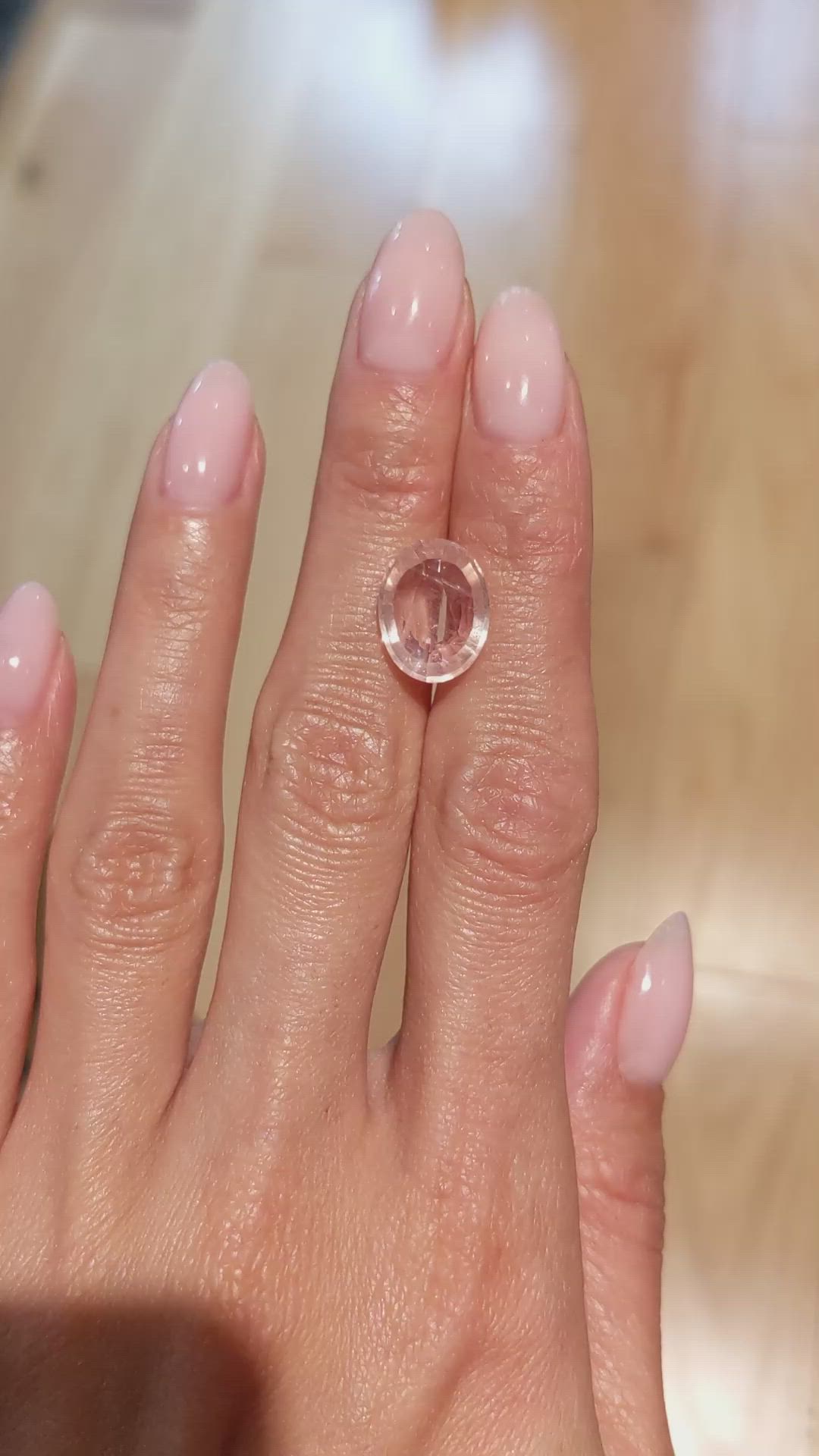 6.62 Ct. Pink Sapphire from Ceylon (Sri Lanka) Size Video