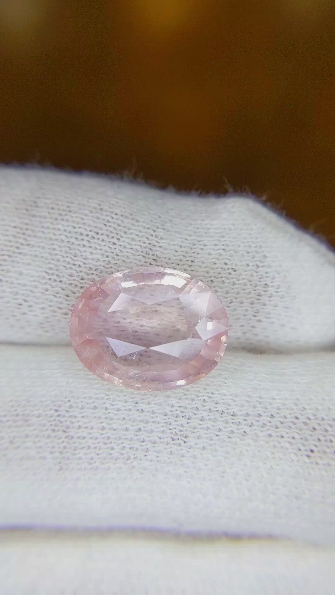 6.62 Ct. Pink Sapphire from Ceylon (Sri Lanka) Size Video
