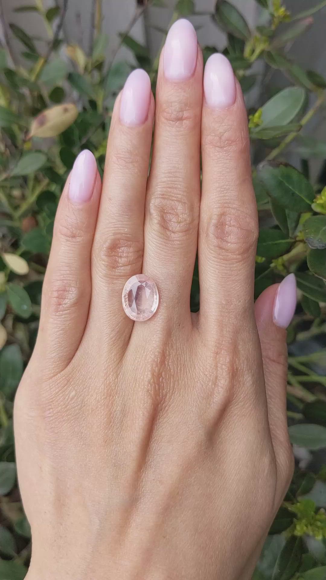 6.62 Ct. Pink Sapphire from Ceylon (Sri Lanka) Size Video