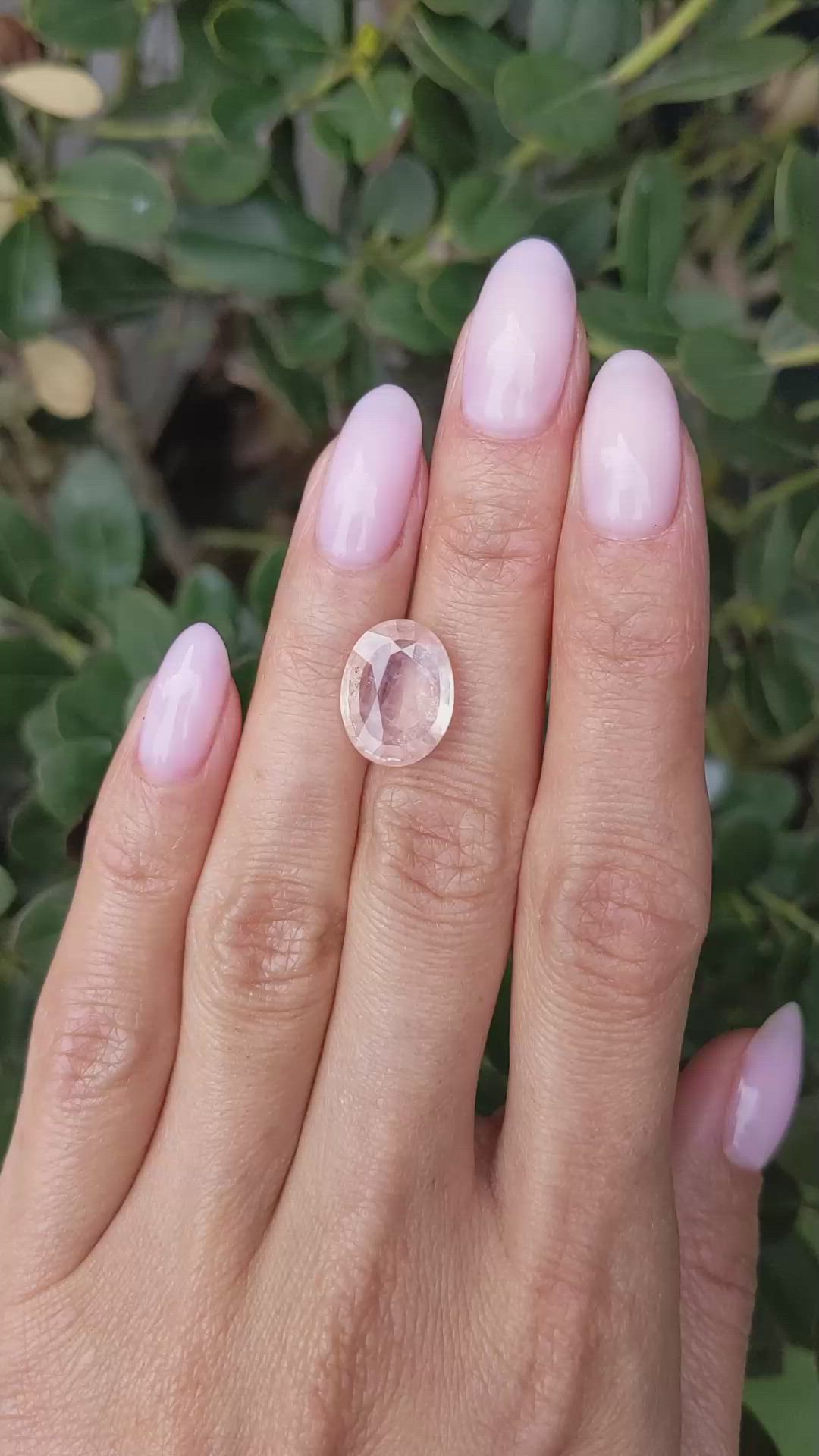 6.62 Ct. Pink Sapphire from Ceylon (Sri Lanka) Size Video