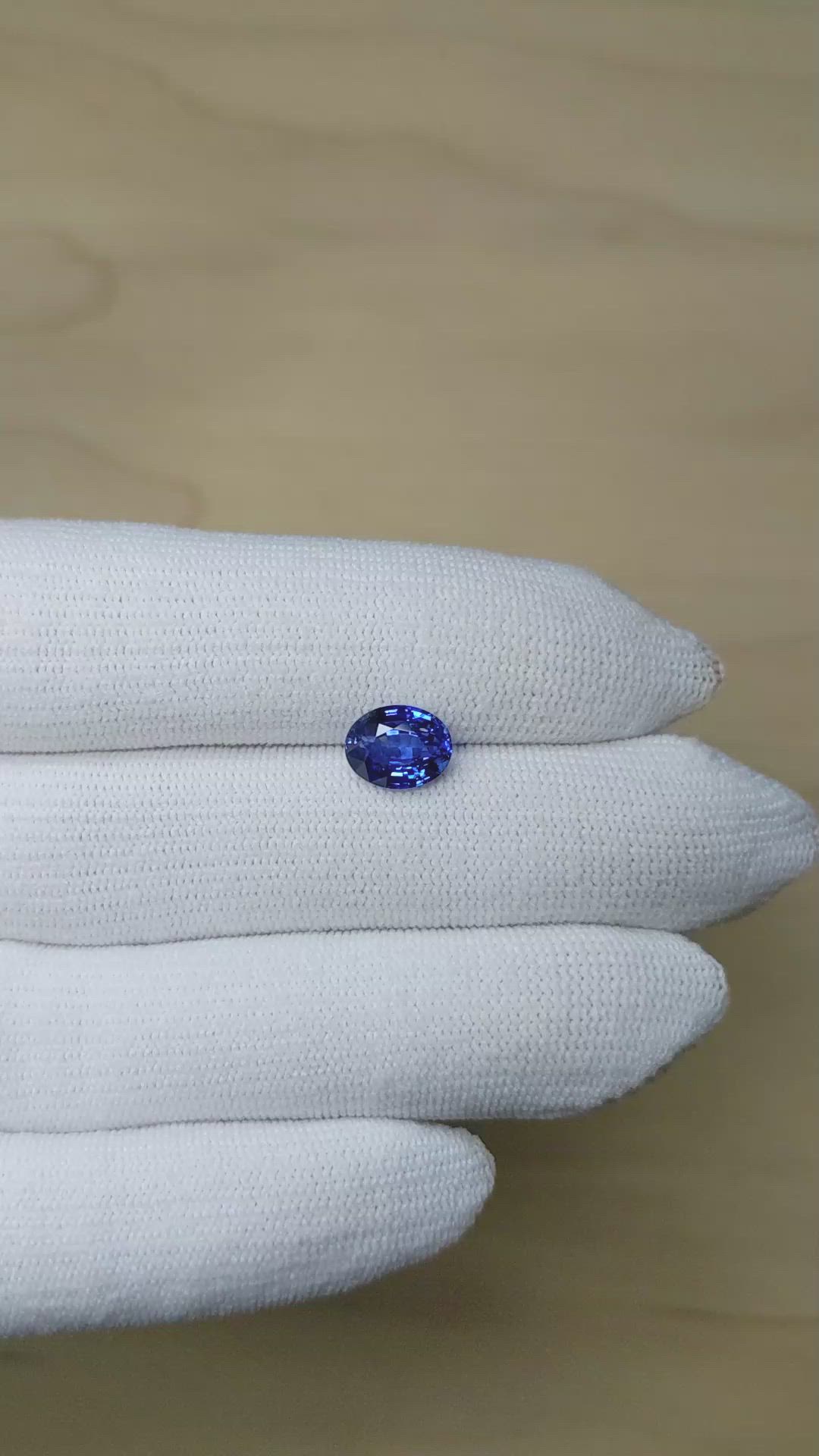2.46 Ct. Blue Sapphire from Ceylon (Sri Lanka) Size Video