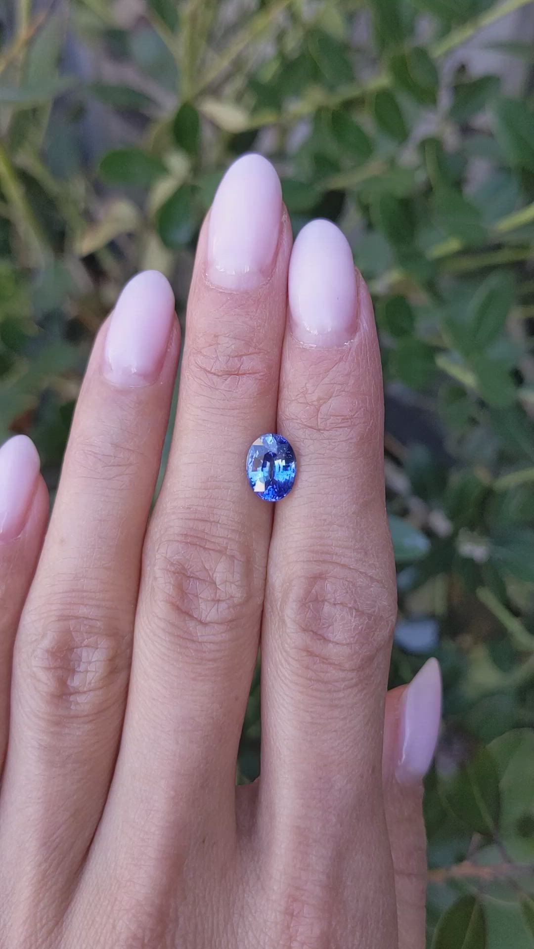 2.07 Ct. Blue Sapphire from Ceylon (Sri Lanka) Size Video