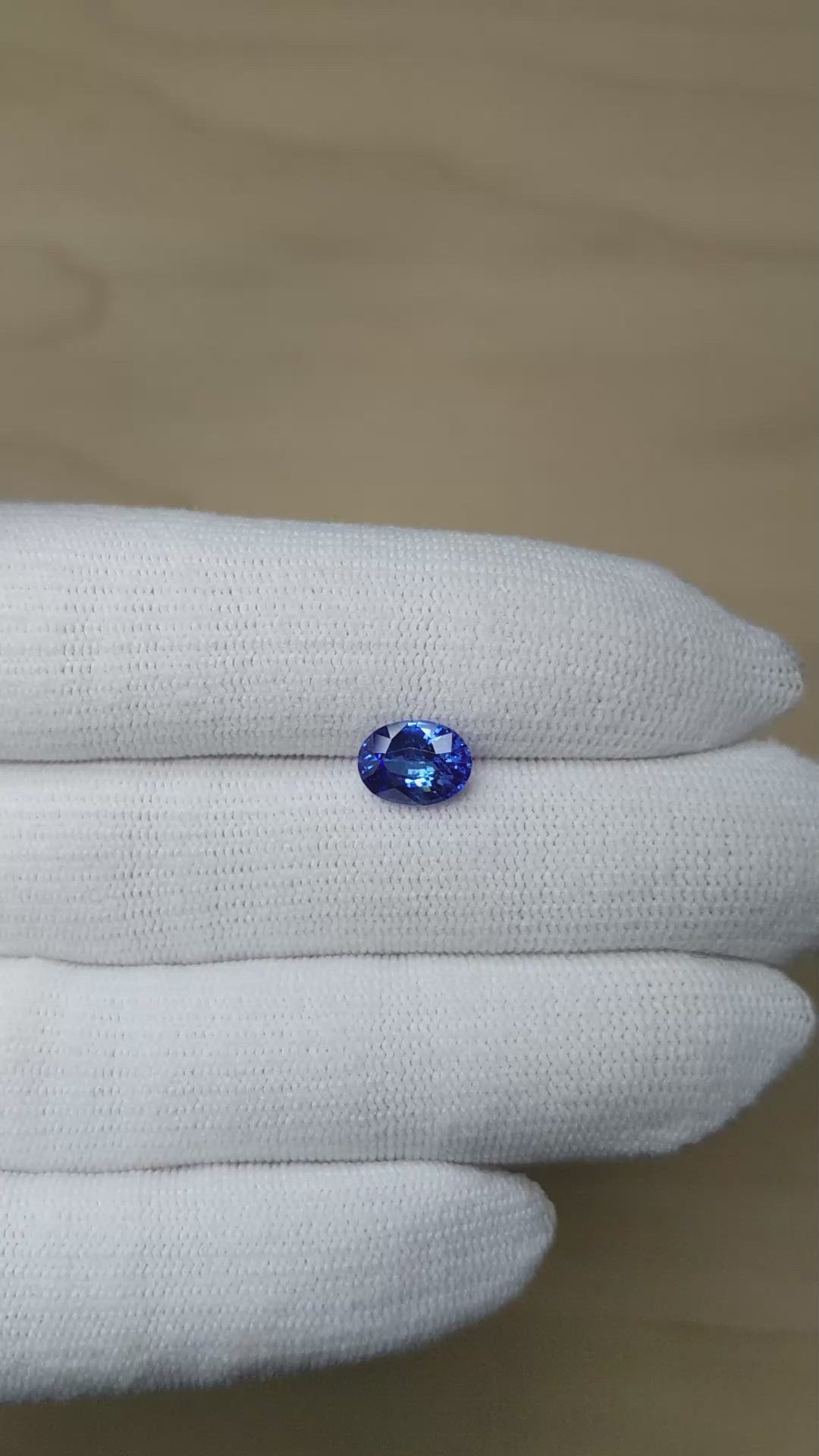 2.07 Ct. Blue Sapphire from Ceylon (Sri Lanka) Size Video