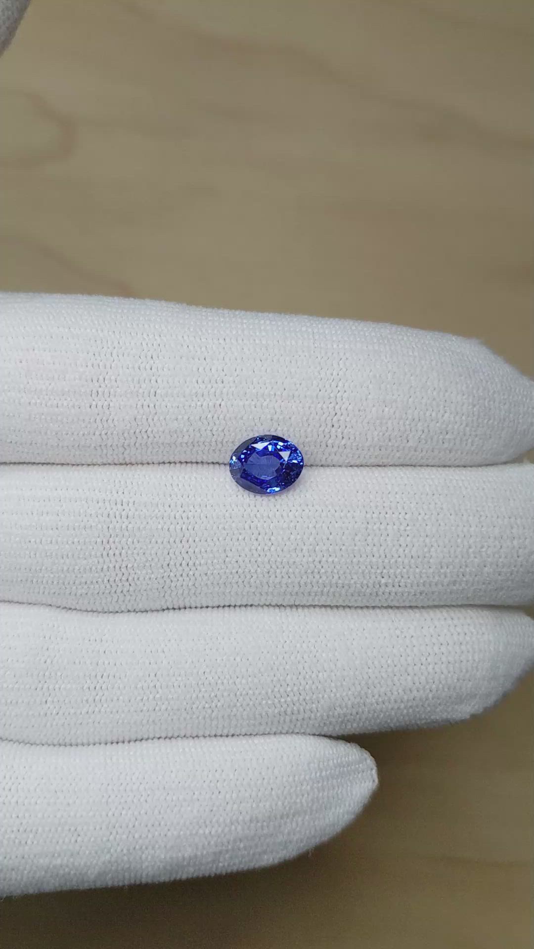 2.25 Ct. Blue Sapphire from Ceylon (Sri Lanka) Size Video