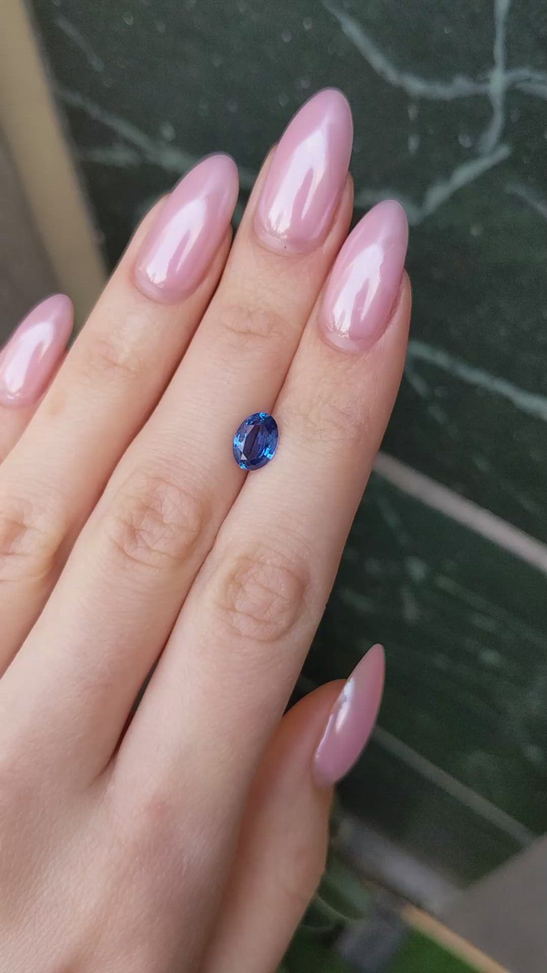 1.98 Ct. Blue Sapphire from Ceylon (Sri Lanka) Size Video