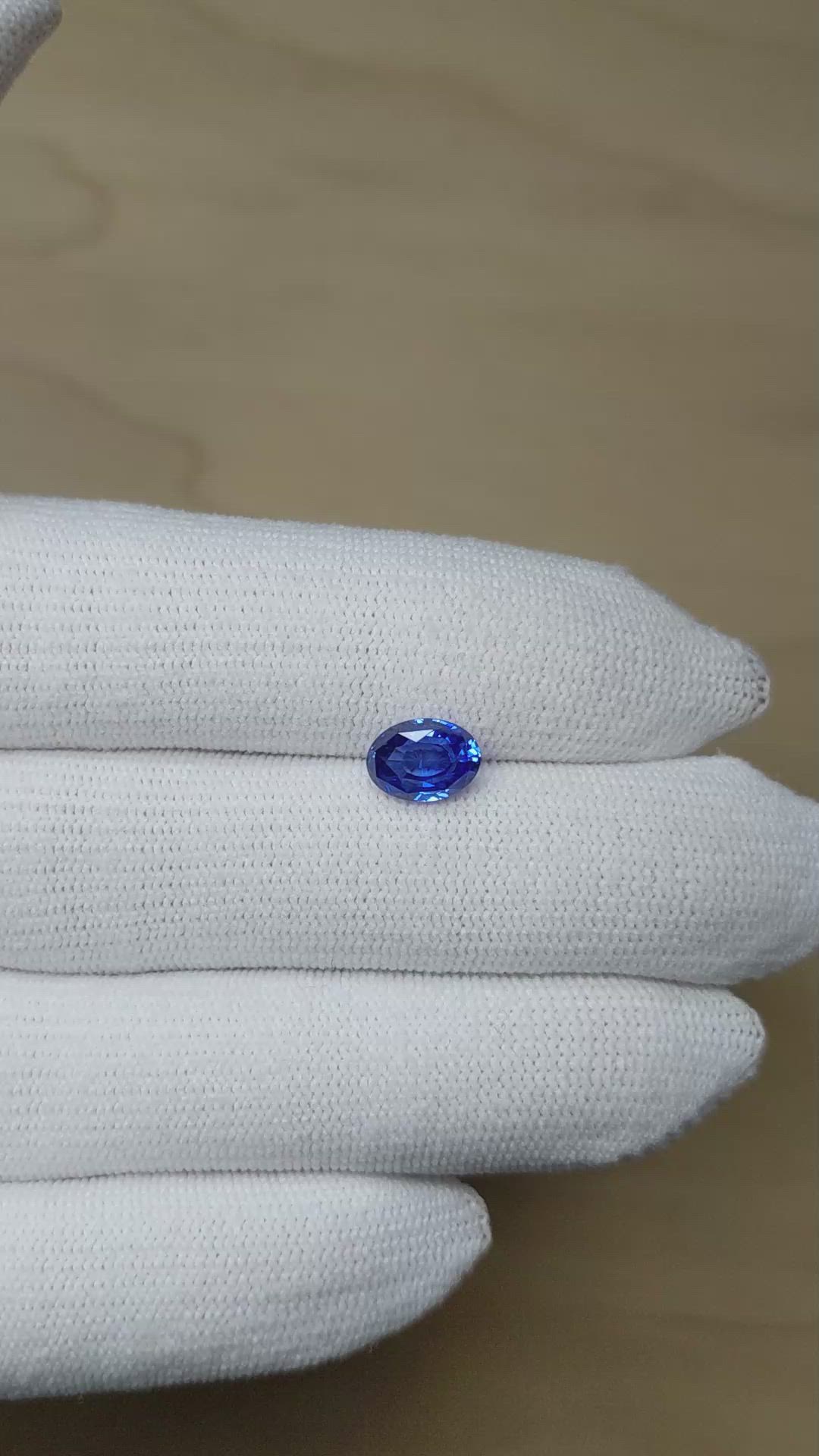 1.97 Ct. Blue Sapphire from Ceylon (Sri Lanka) Size Video